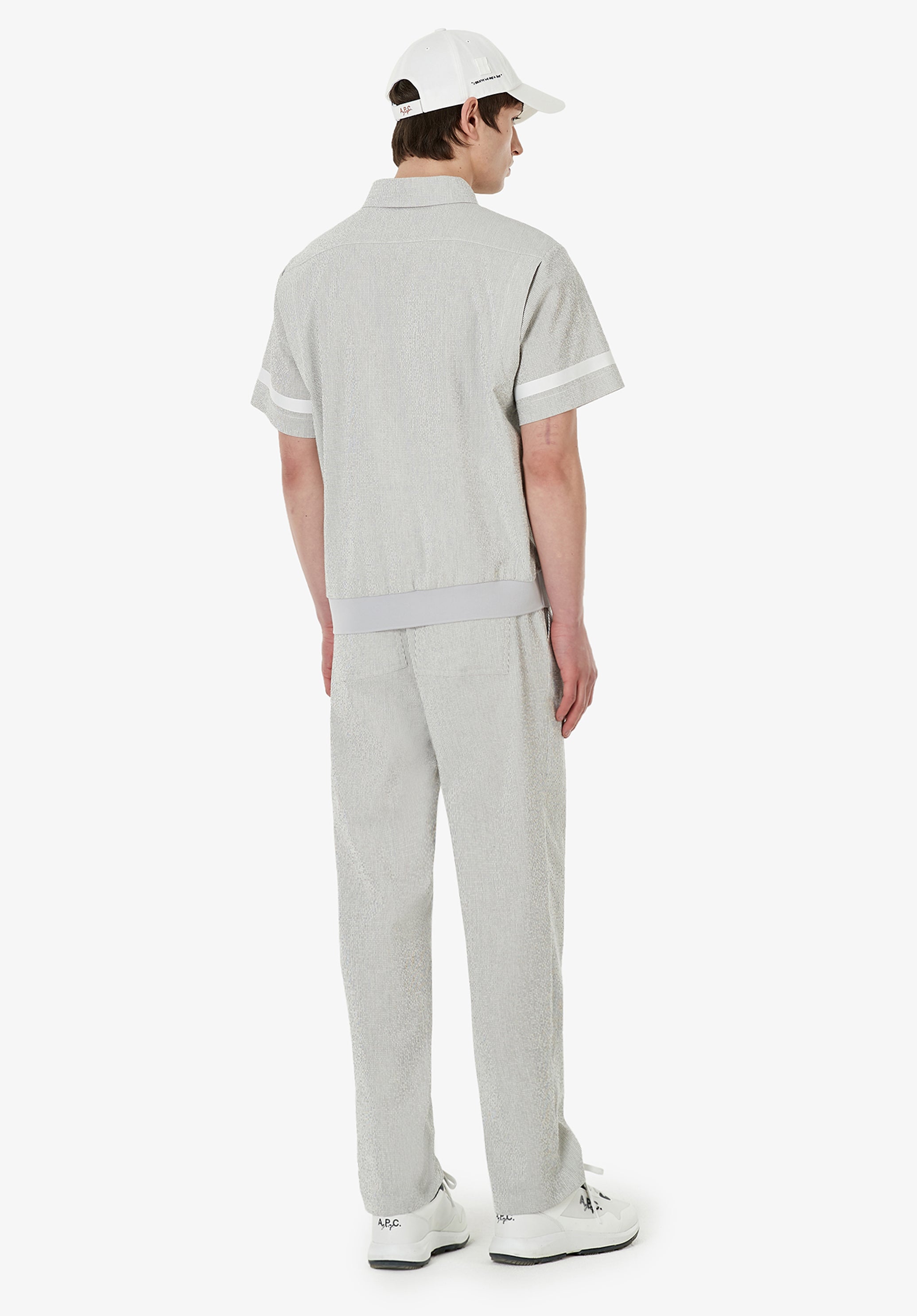 A.P.C. GOLF ジャケット グレー Seersucker polo A.P.C. Golf | A.P.C. Ready-to-Wear