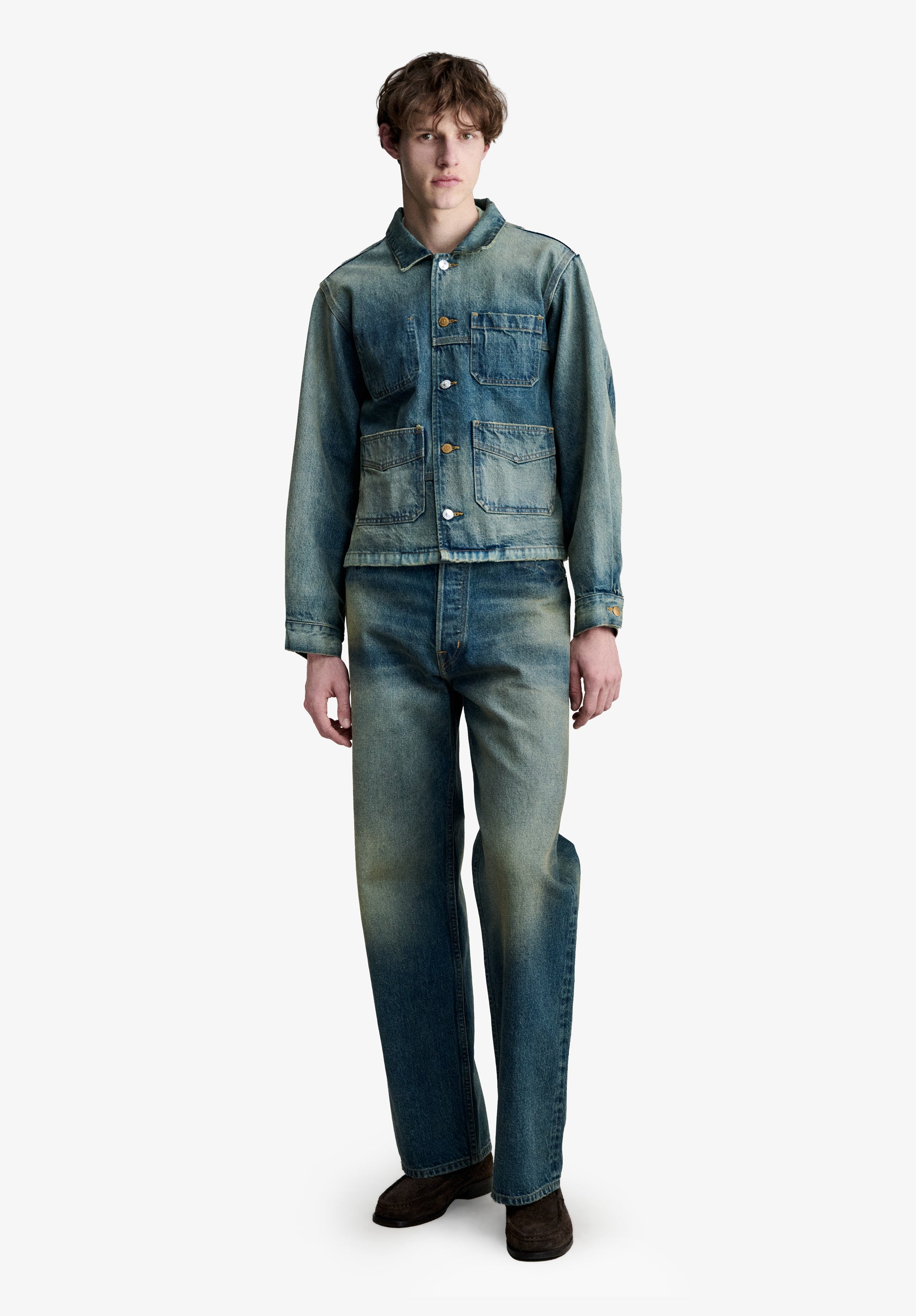 A.P.C.デニムブルゾンジャケットアーペーセーコモリオーラリーMHL A.P.C. x Brain Dead Selvedge chore jacket | Jackets | A.P.C.