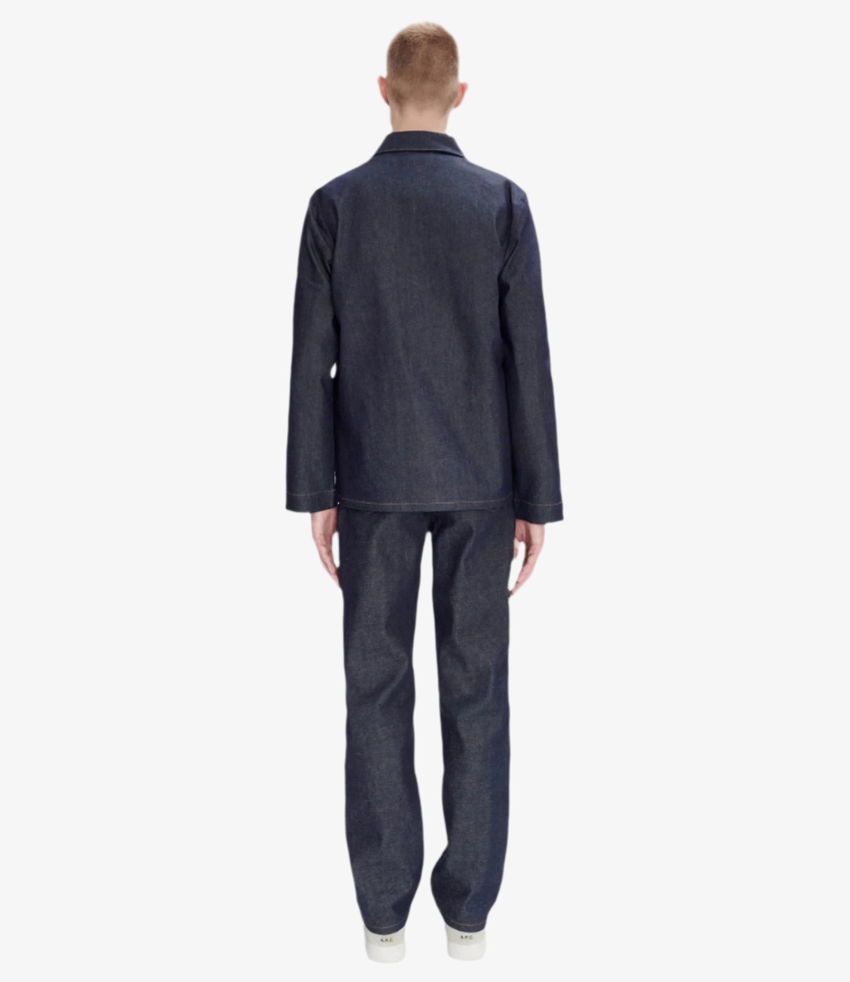 Kerlouan Logo jacket | Indigo stretch denim | A.P.C. Ready-to-Wear