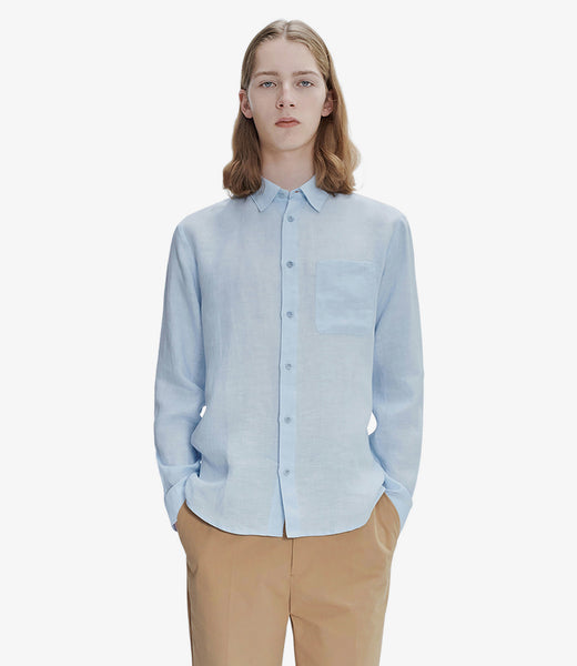 APC シャツ 長袖シャツ トップス ブルー LIAEK H12545 IAB A.P.C. アーペーセー シャツ 長袖シャツ トップス ブルー メンズ