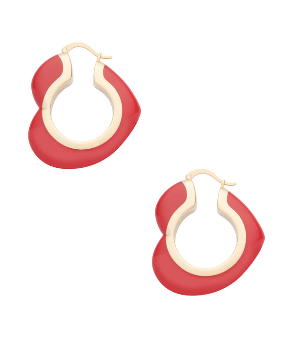 Blondie earrings - RGA - Goldtone/red