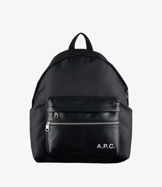 apc leather sling backpack Camden backpack - Technical canvas and faux leather