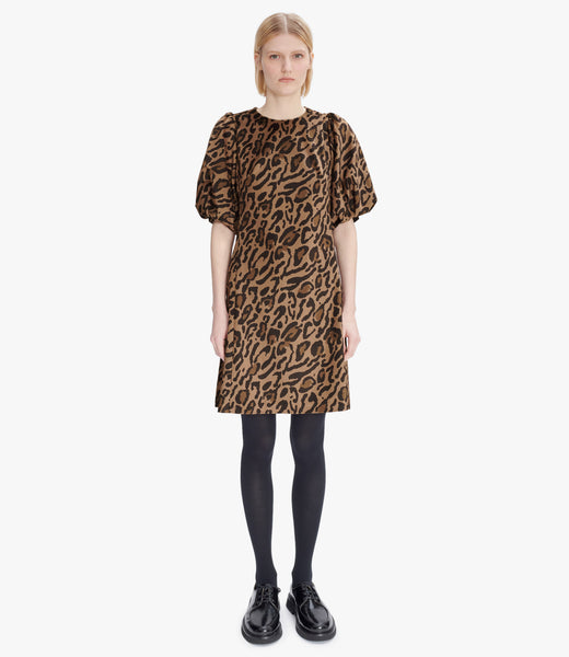 パーティードレス Rivet Stud Dress Sterling dress | Leopard-print velvet | A.P.C. Ready-to-Wear