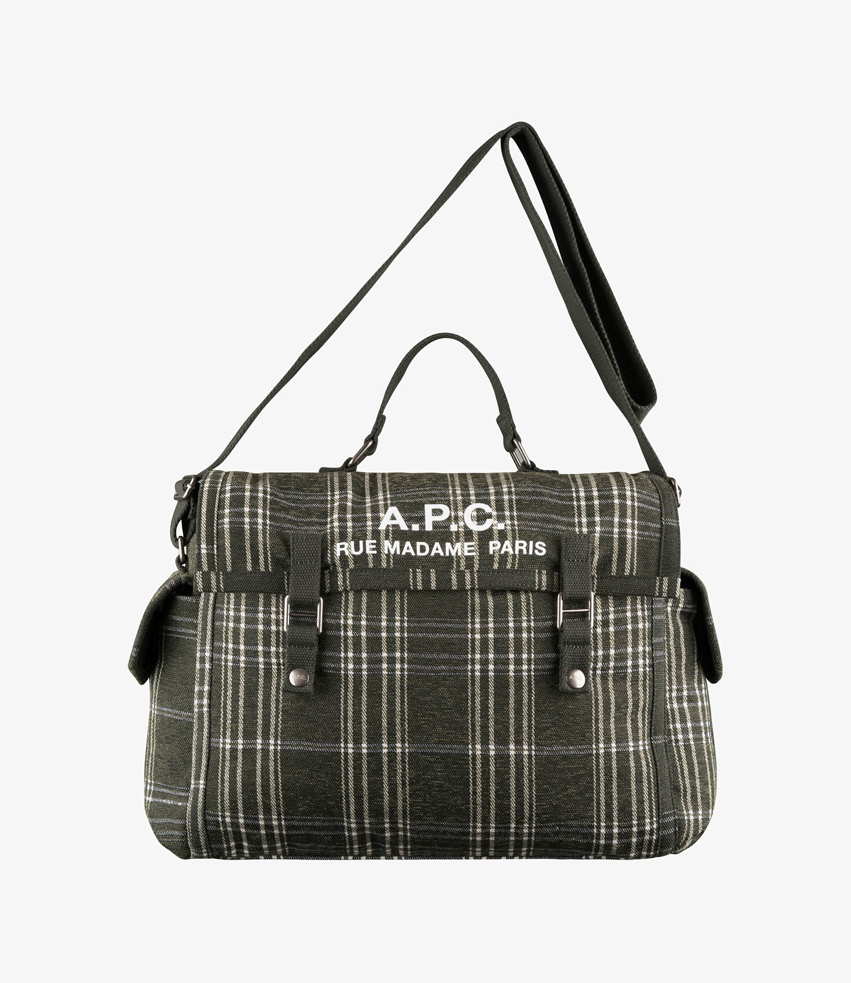 ★A.P.C.★ Recuperation Vesace Tote Bag Dark Khaki PSAKQH619 Crossbody bags A. P. C. Recovery Shopping Bag Khaki | Footshop
