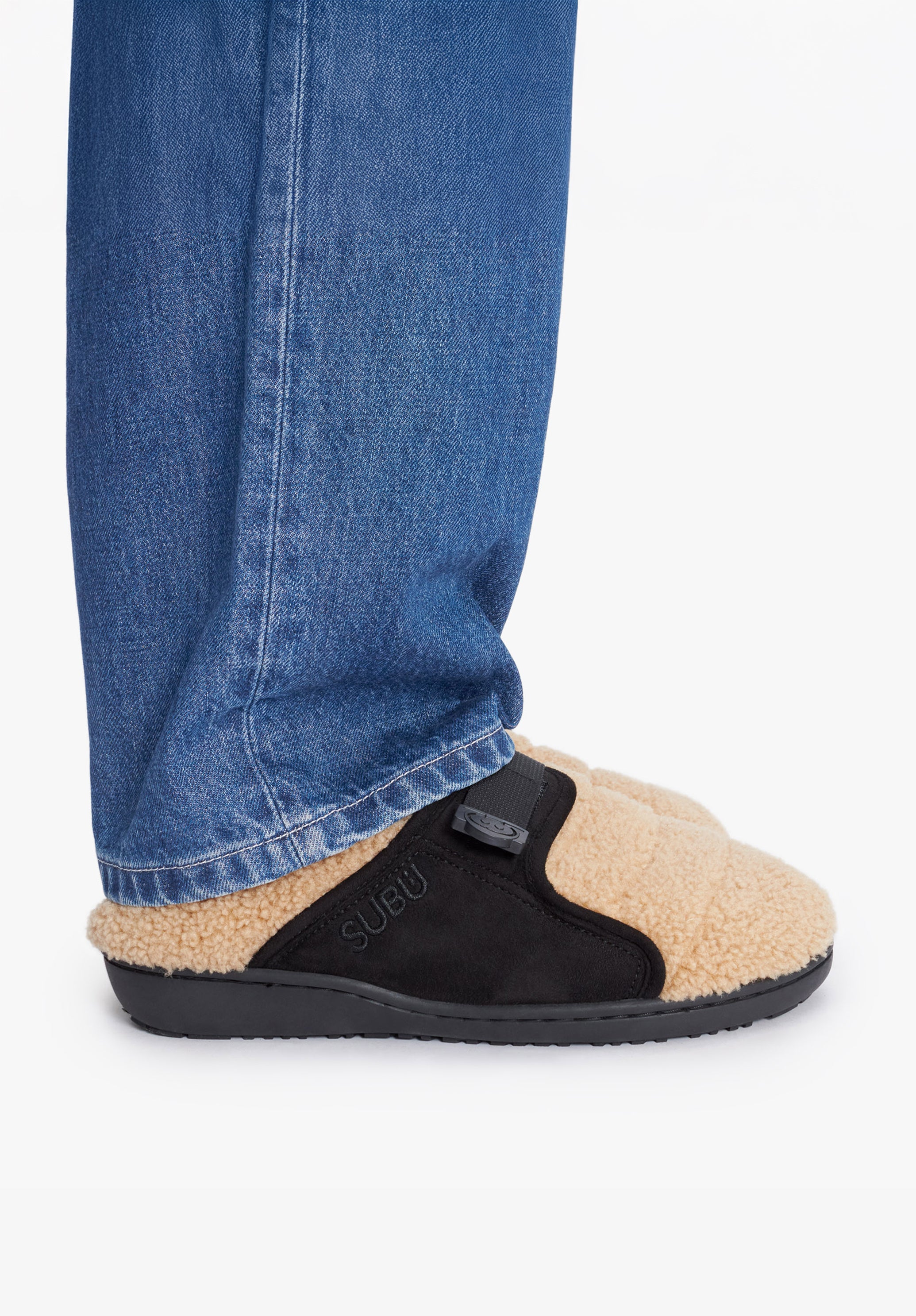 A.P.C. x Subu Winter belt sandals | Shearling-effect material