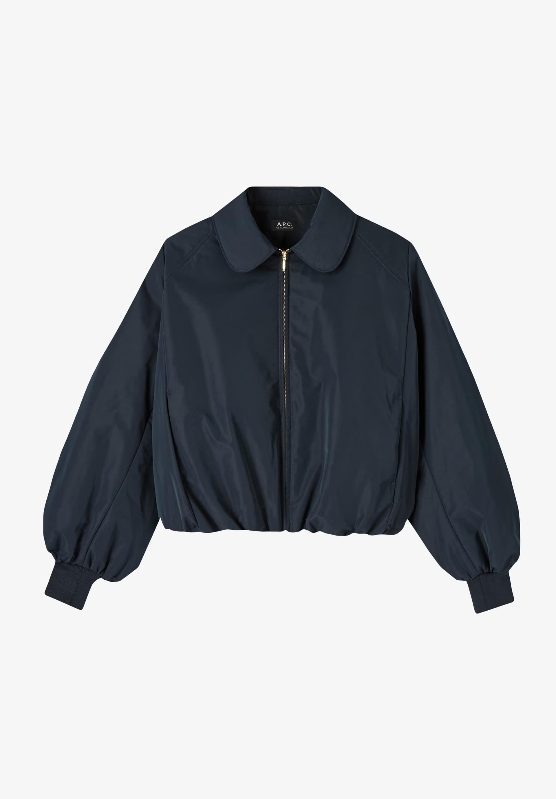 Salome Jacket - Navy blue taffeta bomber jacket