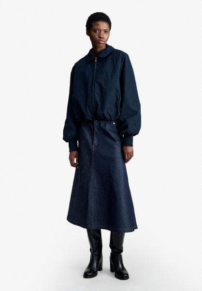 A.P.C. Salome Jacket - Navy blue taffeta bomber jacket