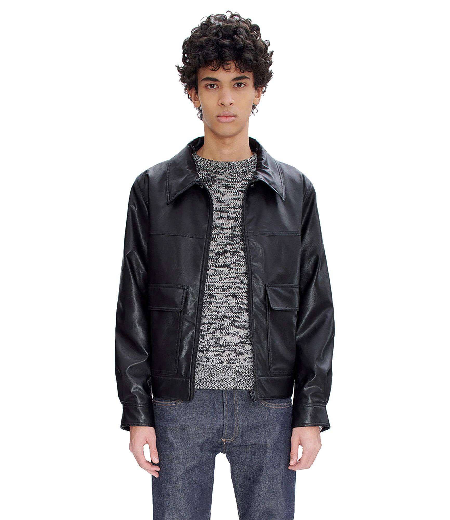 ジャケット・アウター A.P.C made in france drivers jacket Elvis jacket | Bleached-out denim | A.P.C. Ready-to-Wear