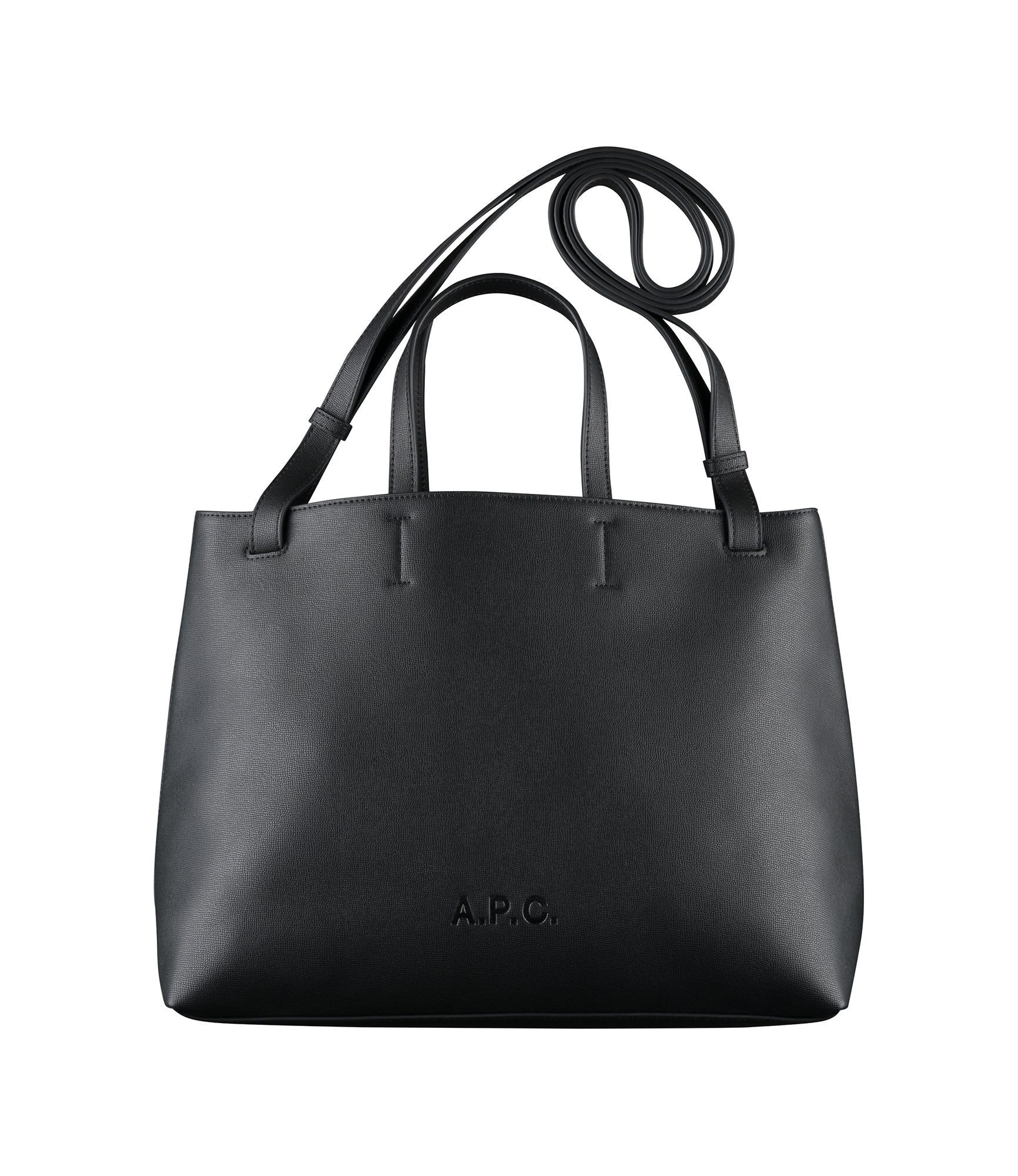 トートバッグ A.P.C. Market Small Shopper Bag - Synthetic - Mastic Beige Market Small shopper tote | Grained recycled leather-like