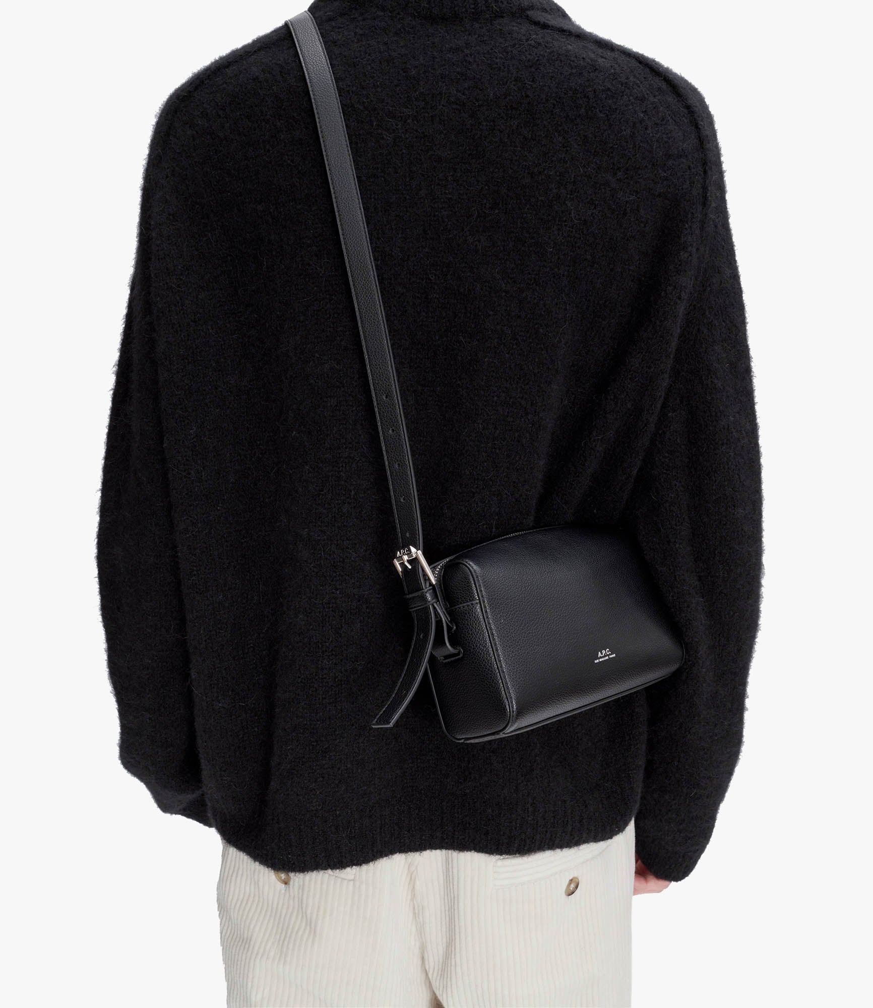Nino camera bag | Smooth faux leather, rubber and faux suede