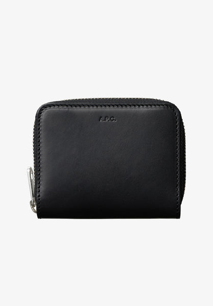 A.P.C. アーペーセー Emmanuelle Compact Wallet Emmanuel compact wallet - Spanish Leather - Black - Small goods