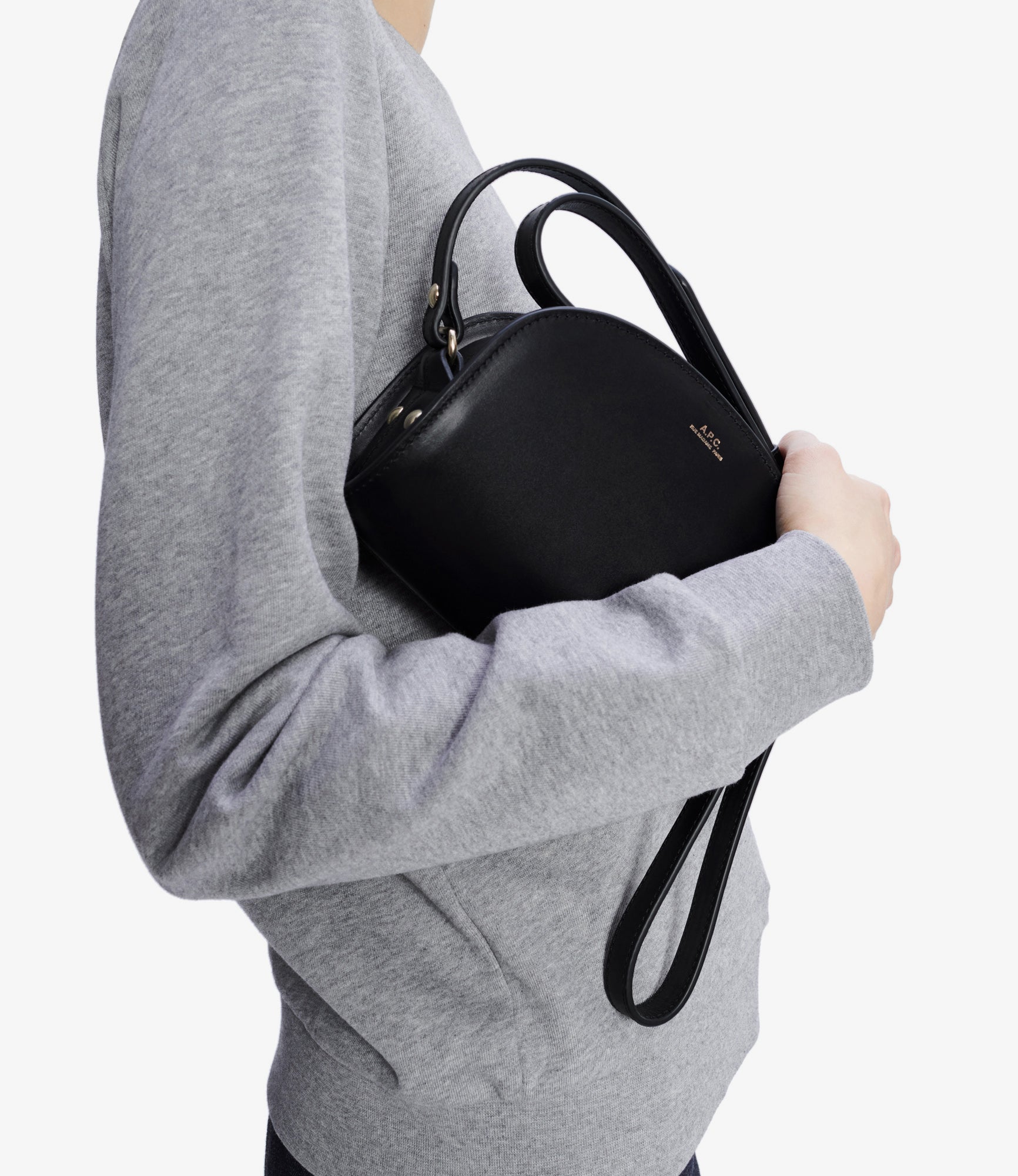 Mini demi-lune bag - Smooth leather - A.P.C. Accessories
