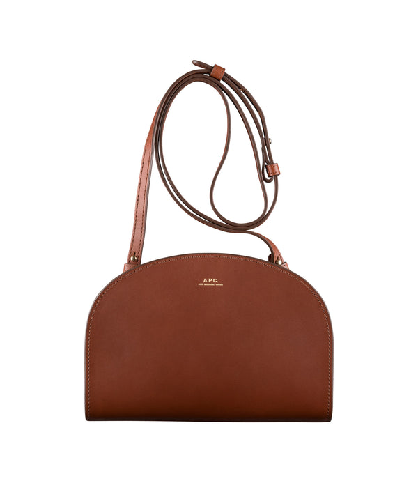 Pocket Small bag | Small semi-circular bag in smooth leather