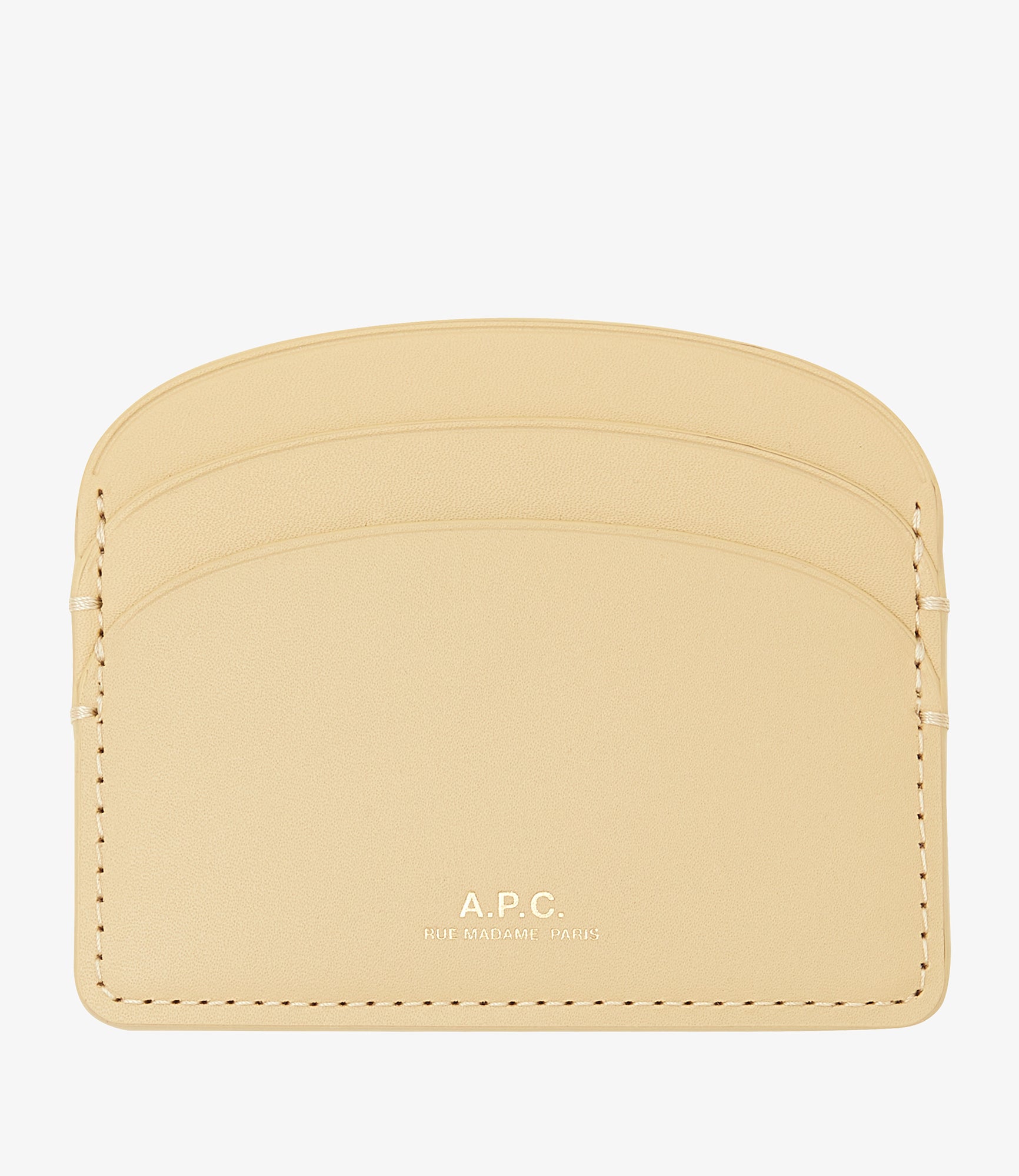 ◇A.P.C.◇ Half Moon PXAWV F63270 LZZ Business Card Card Hol Demi-Lune cardholder | Leopard-print pony-style leather