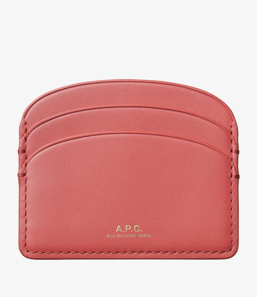 ★A.P.C.★ Demilun Card Holder Black PXAWVF63270LZZ Demi-lune cardholder - Smooth leather - A.P.C. Ready-to-wear