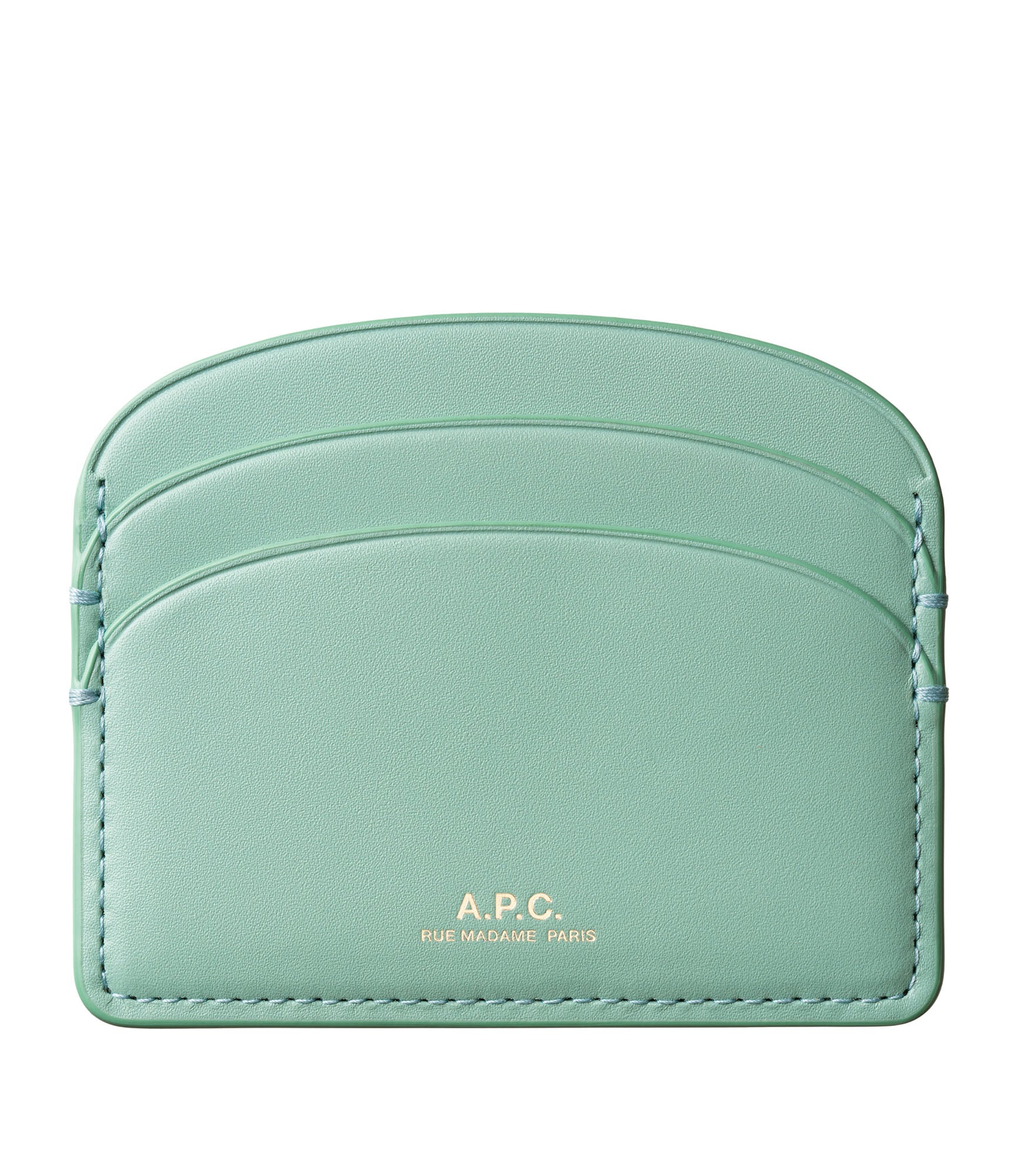★A.P.C.★ Demilun Card Holder Black PXAWVF63270LZZ Demi-lune cardholder - Smooth leather - A.P.C. Ready-to-wear
