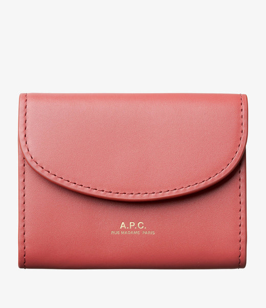 ◇A.P.C.◇ Half Moon PXAWV F63270 LZZ Business Card Card Hol Demi-Lune cardholder | Smooth vegetable-tanned leather