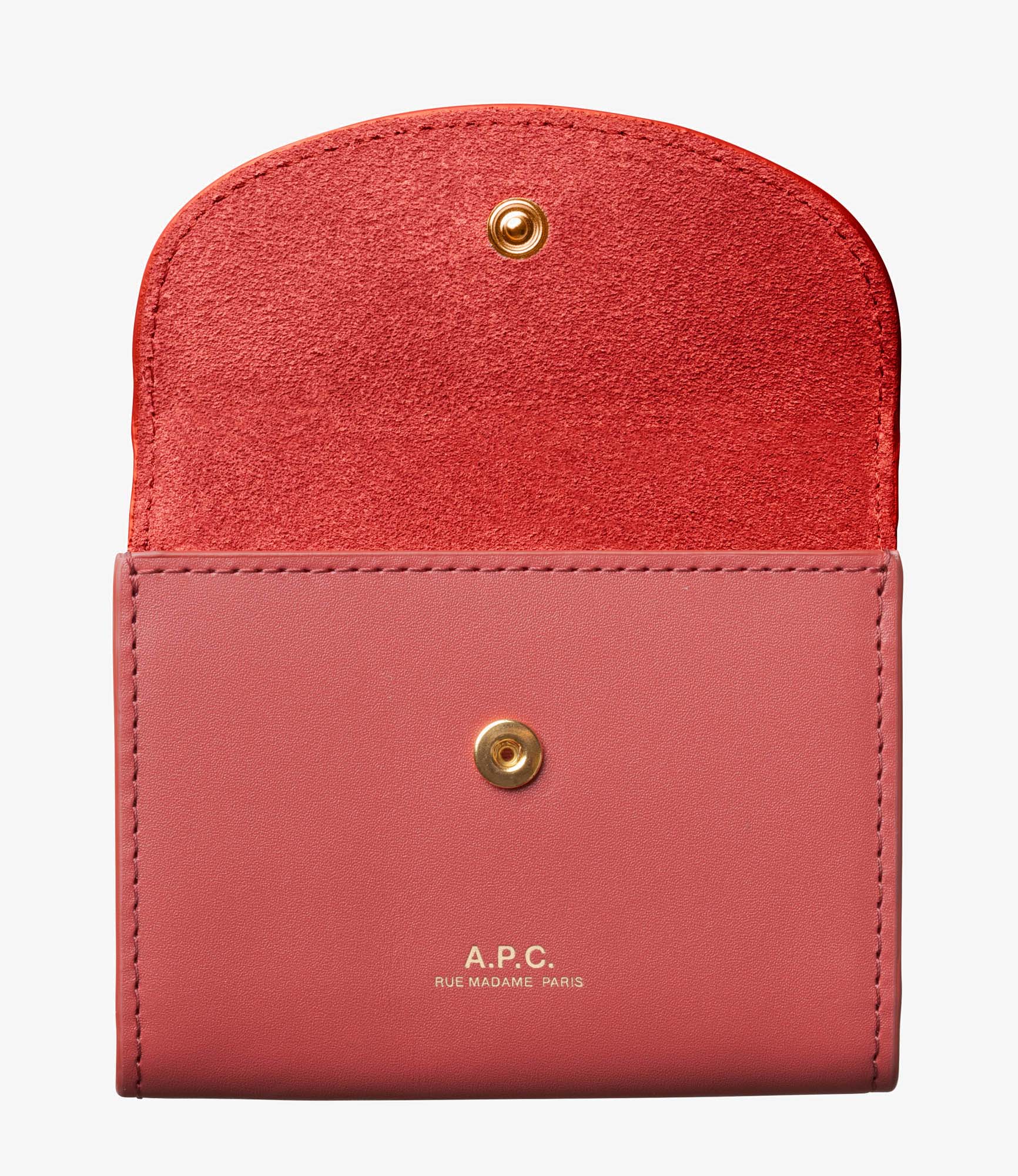 ☆A.P.C.☆ James Logo Card Holder Sand PXAWVH63521BAG PXAWVH Genève business card holder | Smooth vegetable-tanned