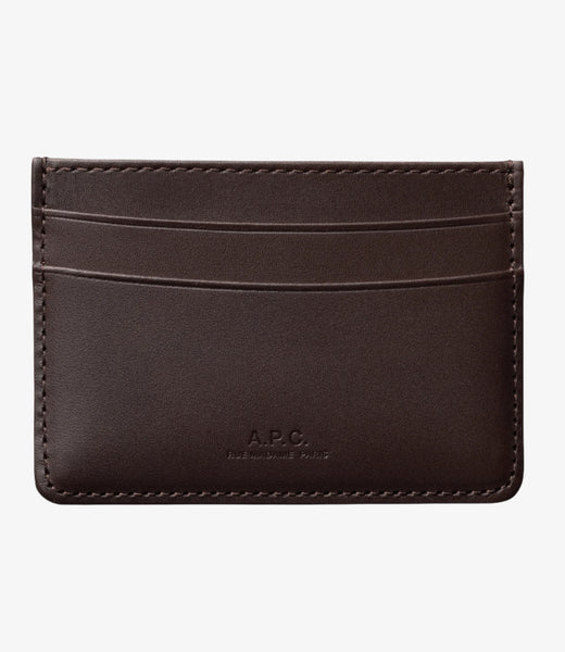 ◇A.P.C.◇ [Apesse] Half Moon Half Wallet PXBJQ_F63219_LZZ_B Demi-Lune Mini compact wallet | Smooth leather | A.P.C.