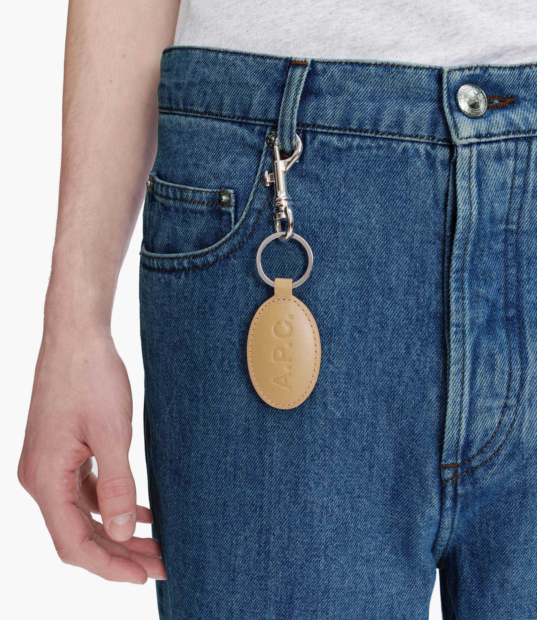 Osaka key ring | Smooth vegetable-tanned leather | A.P.C.