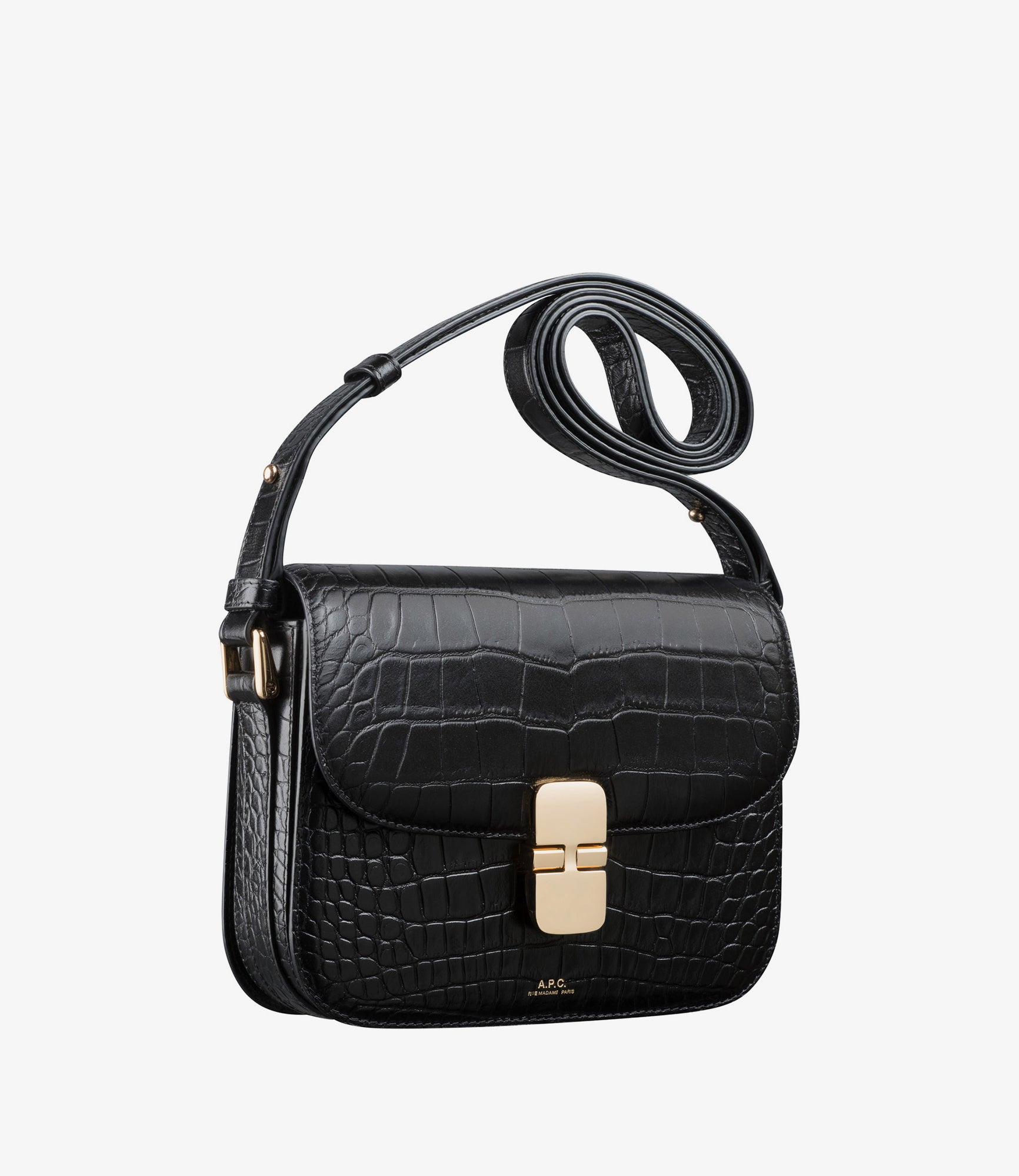 Grace Small bag - Leather embossed in crocodile motif