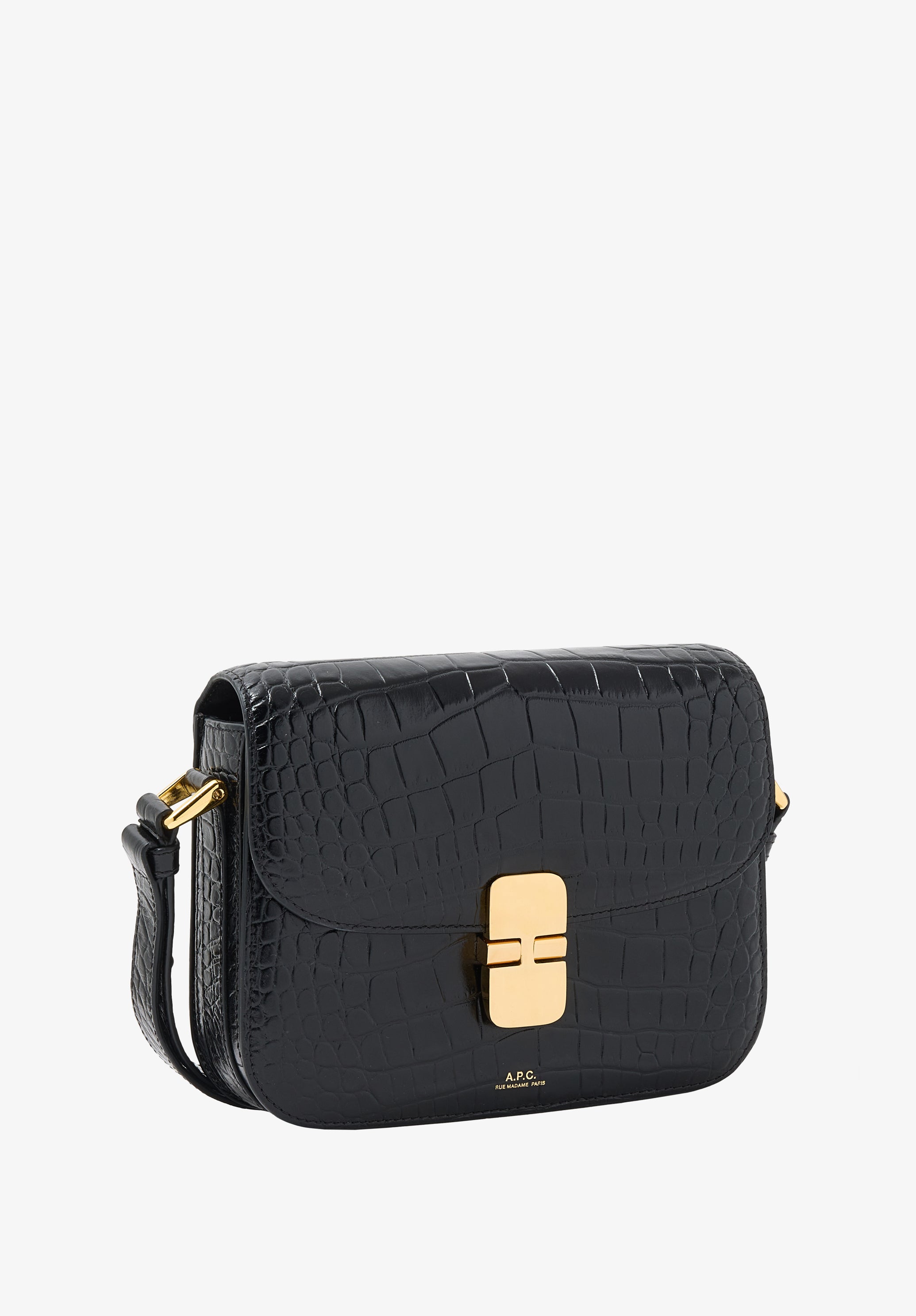 Grace Small bag - Leather embossed in crocodile motif - A.P.C.