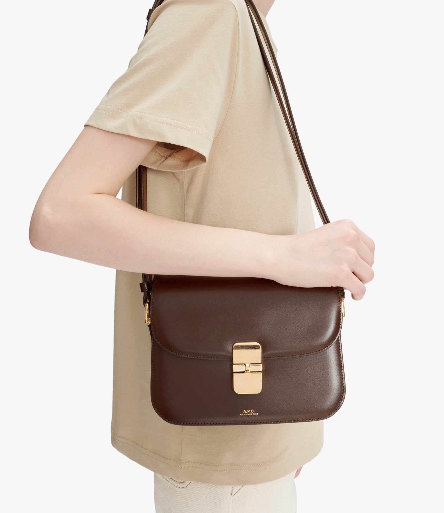 ★A.P.C.★ ブラウン Grace Accordeon カードケース Grace bag | Smooth box leather | A.P.C. Accessories