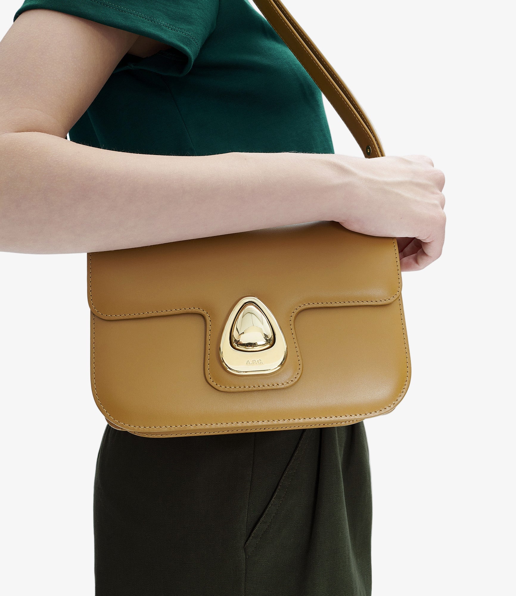 Astra Small bag | Bag in smooth leather with large clasp. Small