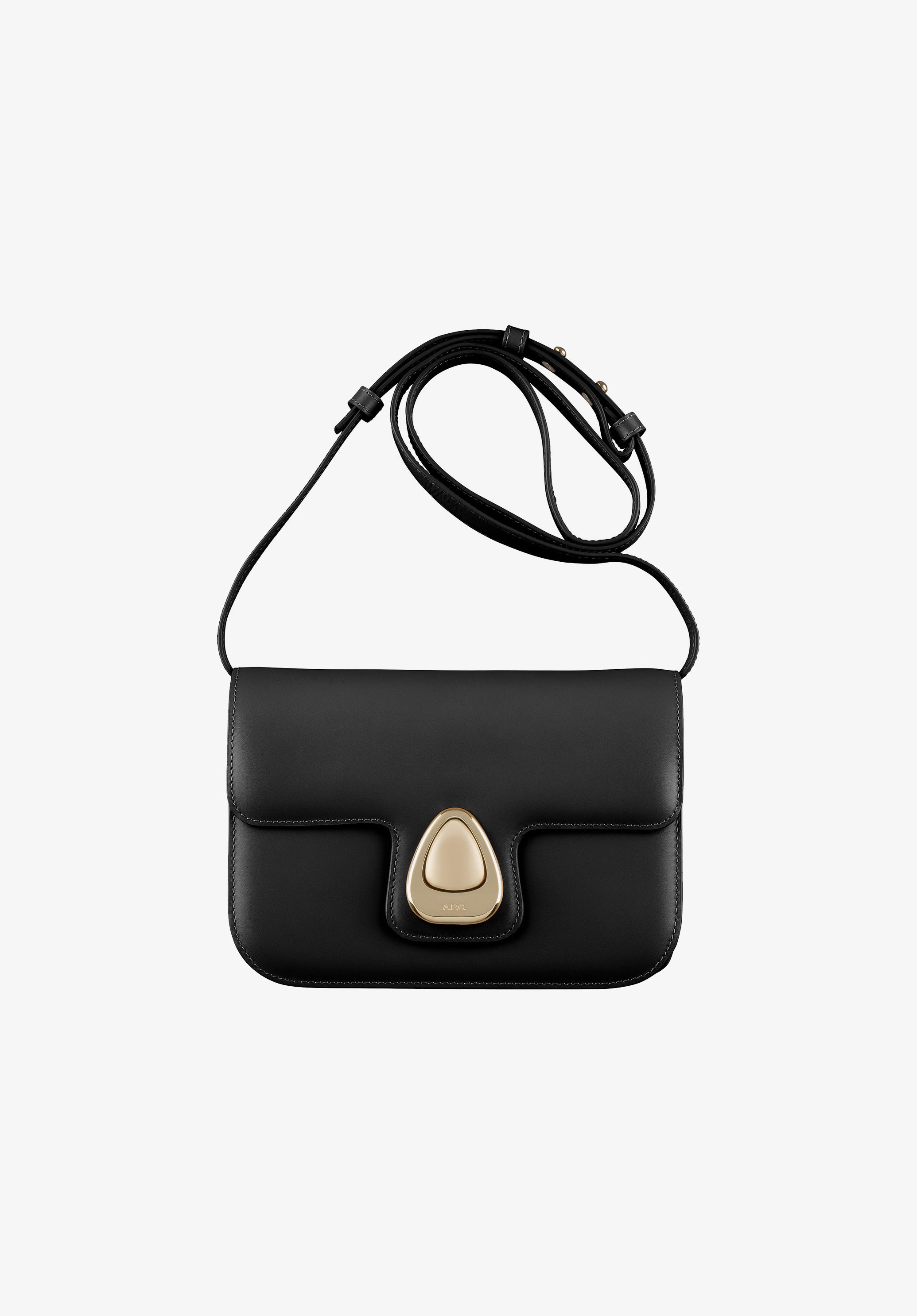 Astra Small bag | Bag in smooth leather with large clasp. Small