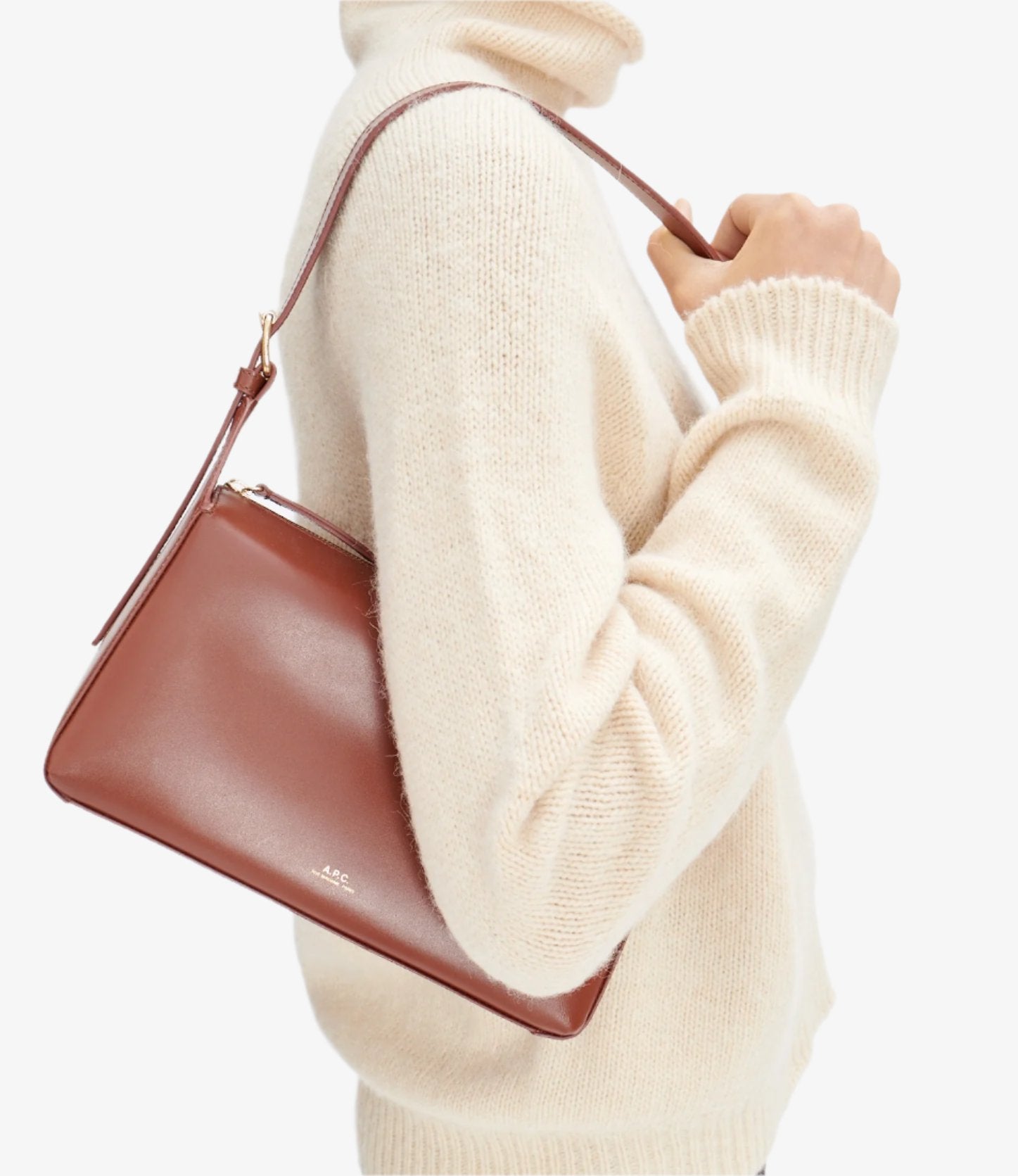 【A.P.C.】Virginie スムースレザー バゲットバッグ ミント Virginie ショルダーバッグ｜バッグ｜A.P.C. | アーペーセー日本