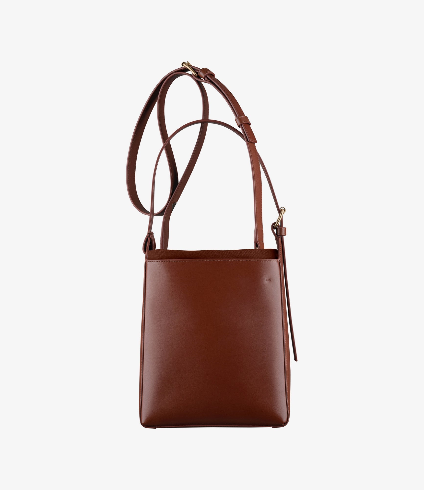 【PARTIMENTO】★ 2WAY STUDED SHIRRING FLAT BAG ★ 5 COLOR Virginie Small bag | Small trapeze-shaped bag in smooth