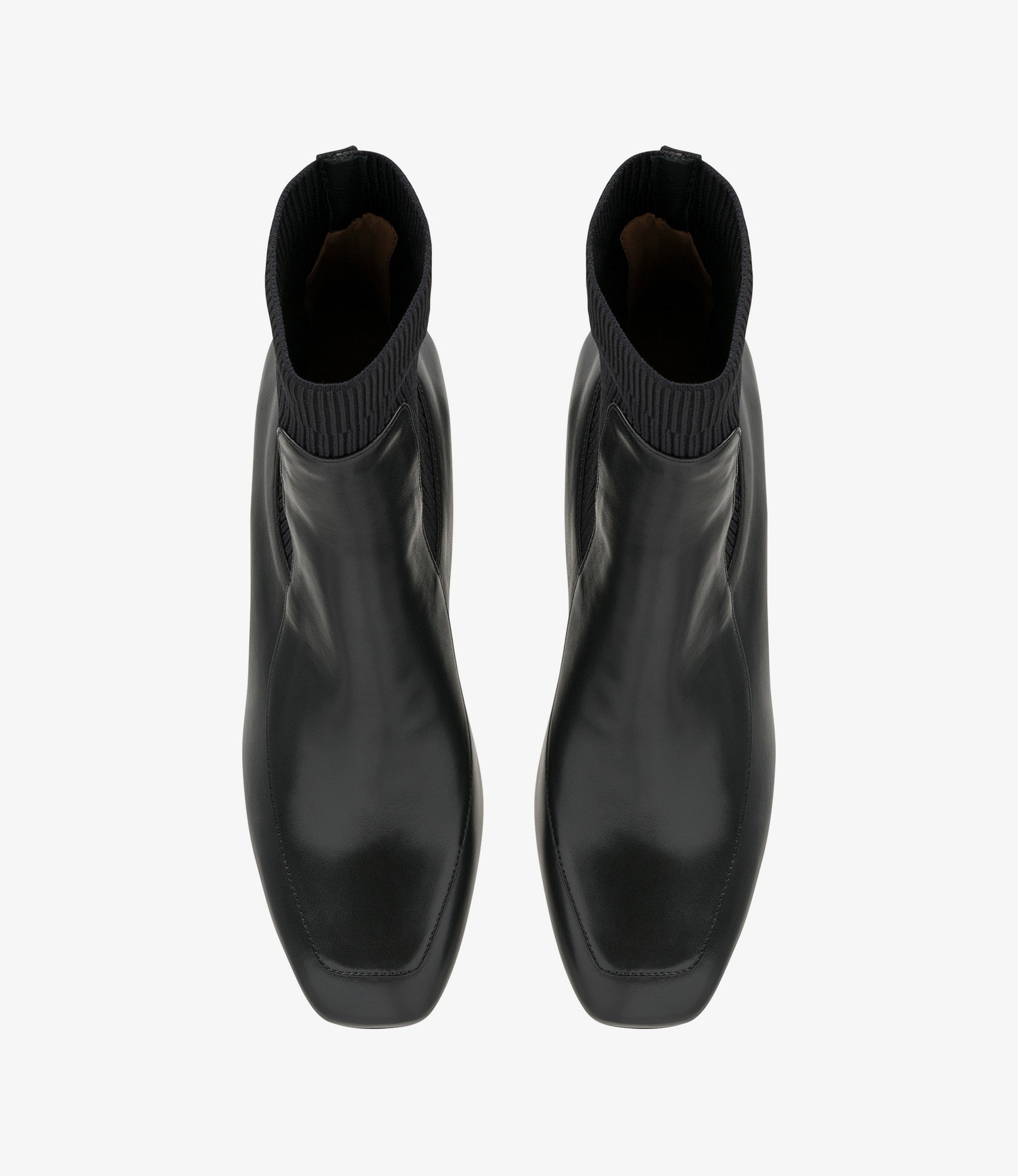 Dorothée Chelsea boots - Smooth leather and knit material