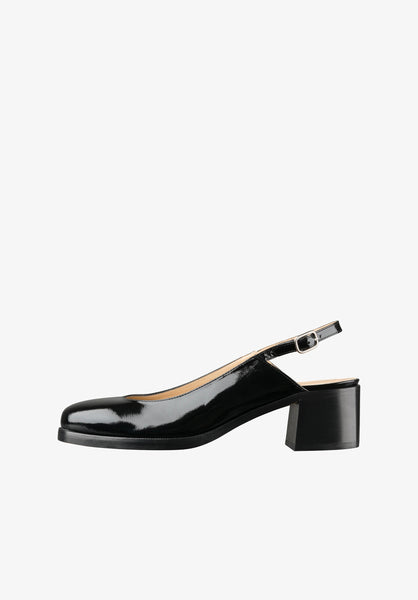 Slingback Jade Mary Janes | Crinkled patent leather | A.P.C.