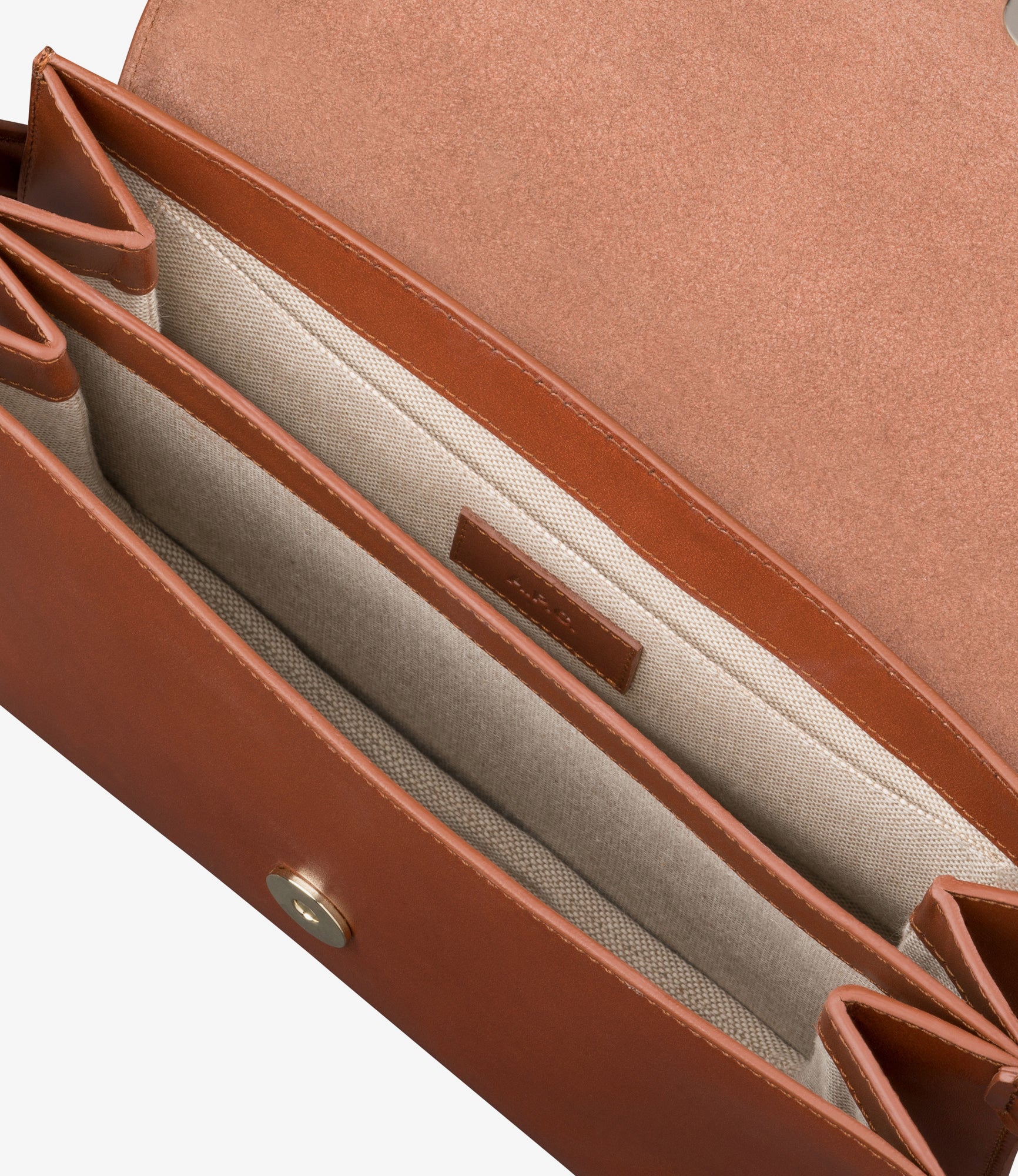 Sarah Shoulder bag | Monogram suede split and smooth leather
