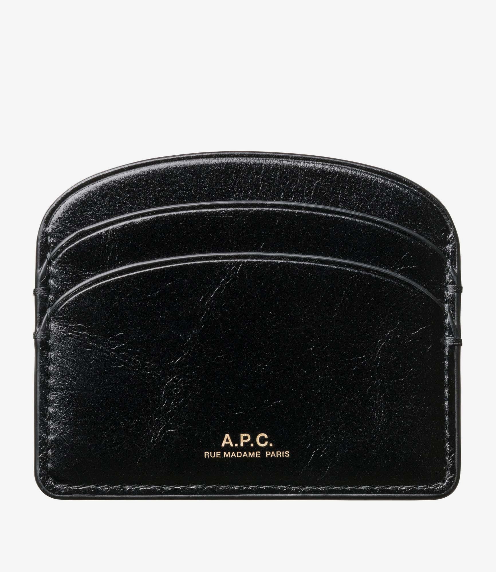 Demi-Lune cardholder | Crinkled leather | A.P.C. Accessories