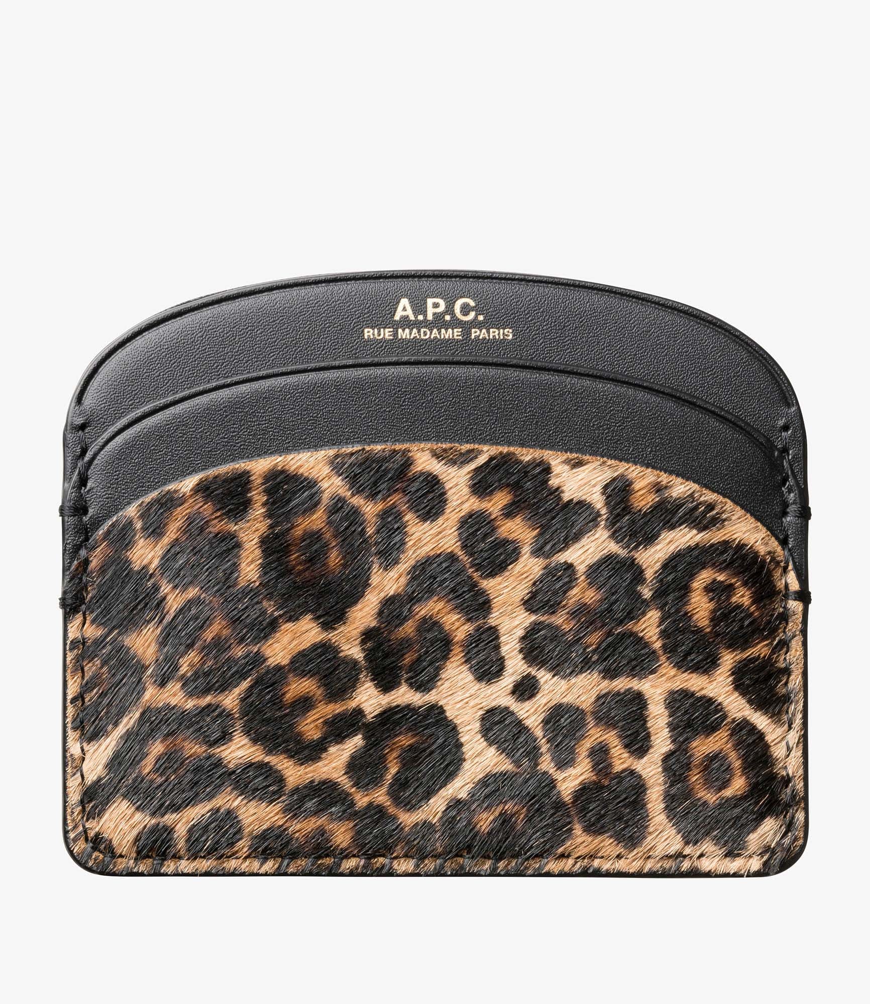カードケース・名刺入れ A.P.C. Card Holder - A.P.C. - Leather - Printed A.P.C. Logo-Debossed Leather Cardholder for Men | MR PORTER
