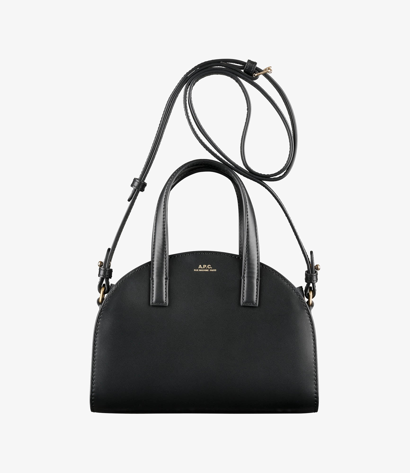 Demi-Lune Small tote bag | Smooth vegetable-tanned leather