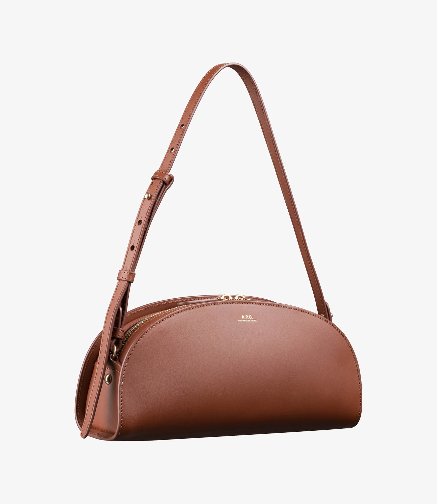 Demi-Lune Shoulder bag | Smooth vegetable-tanned leather