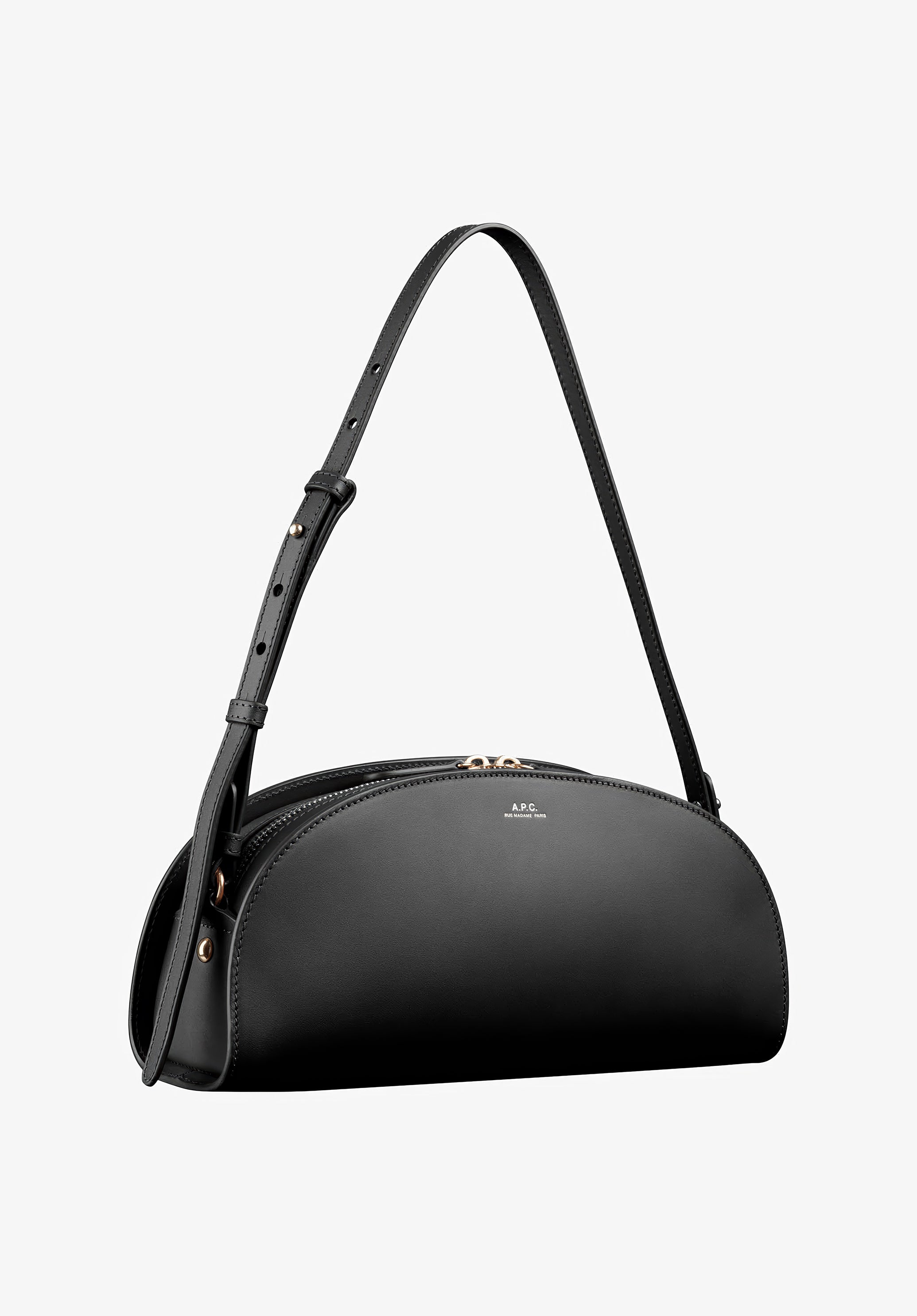 Demi-Lune Shoulder bag | Smooth vegetable-tanned leather | A.P.C.