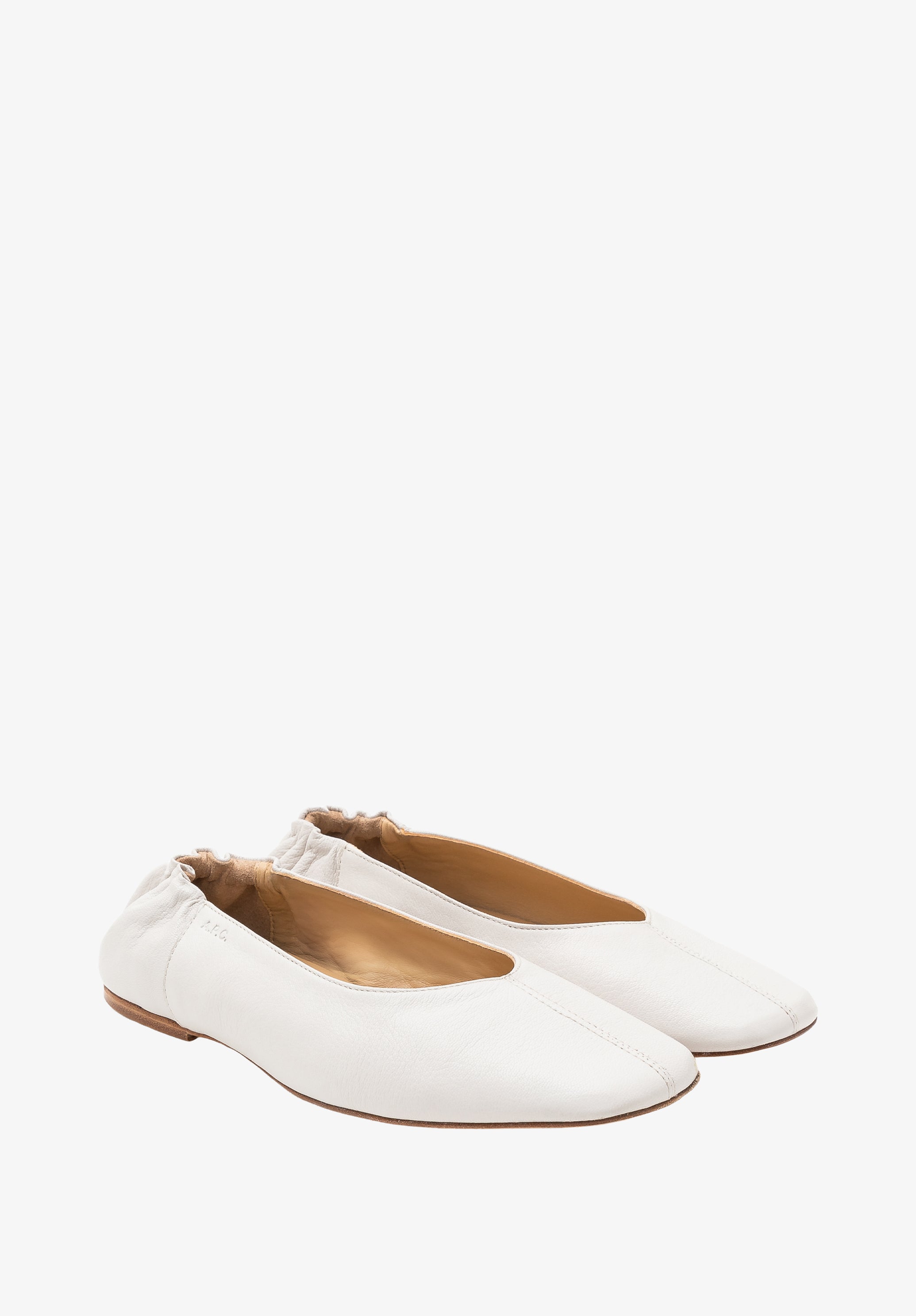 A.P.C. | Square-Toe Leather Ballet Flats | Shoes