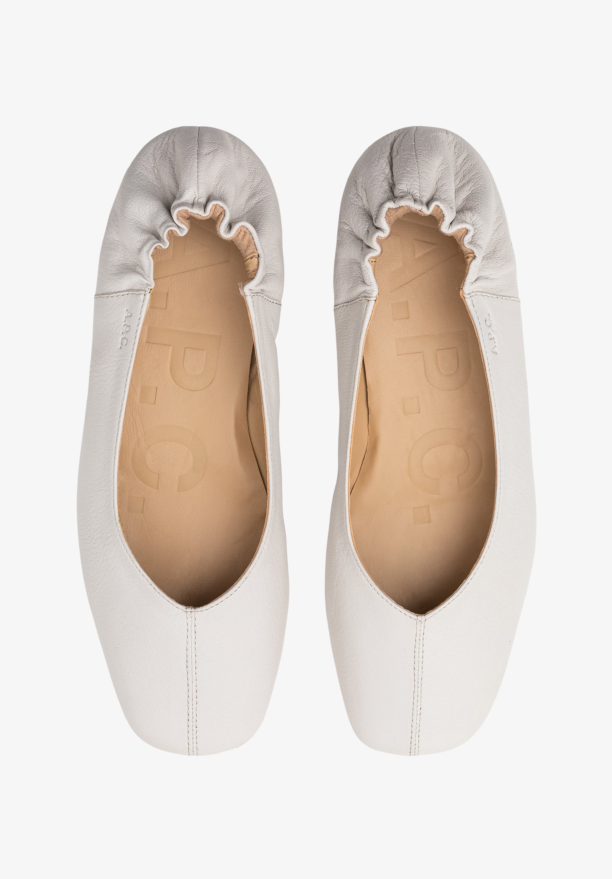A.P.C. | Square-Toe Leather Ballet Flats | Shoes