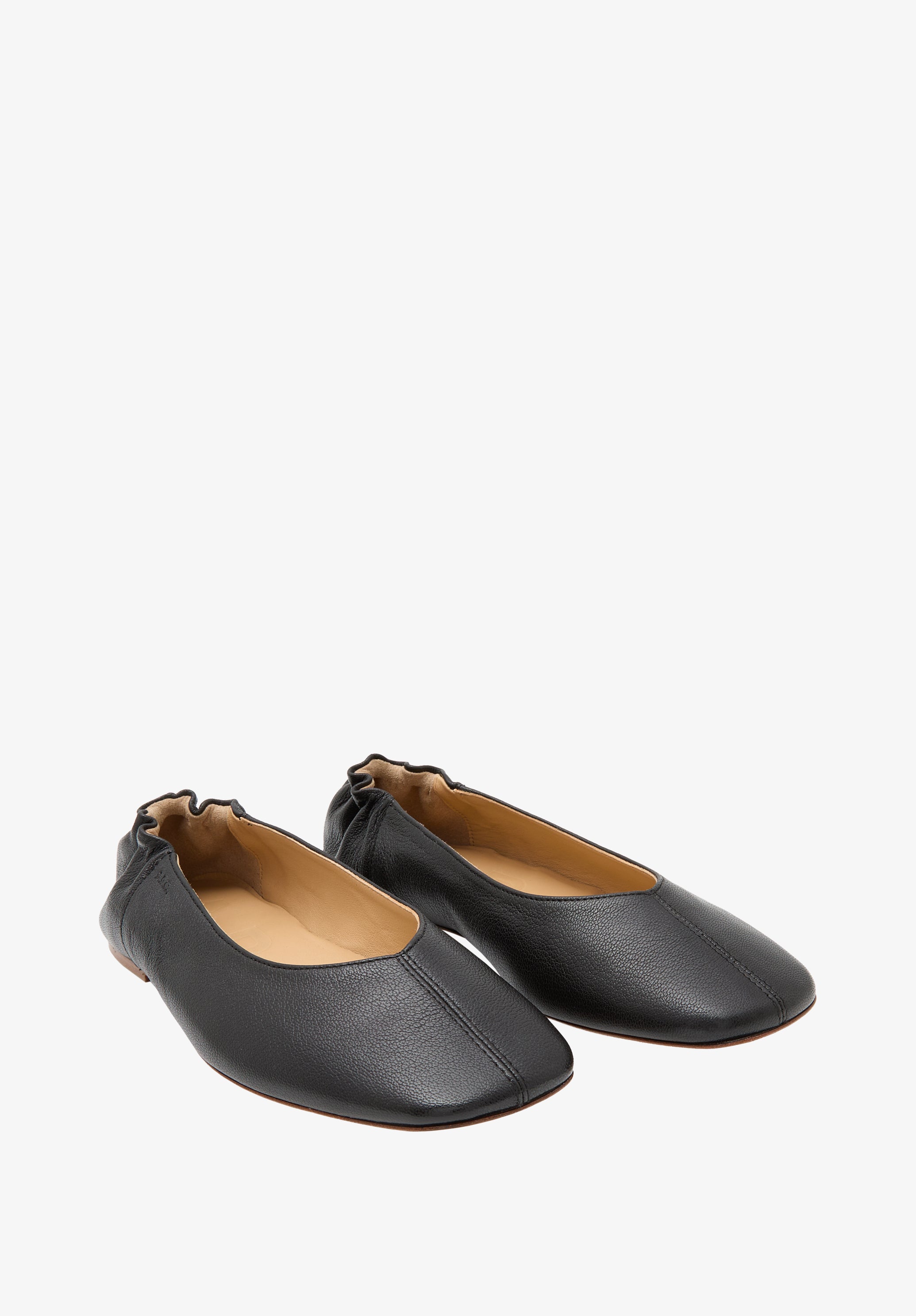 靴 EAPHI SQUARE TOE SHOES A.P.C. | Square-Toe Leather Ballet Flats | Shoes