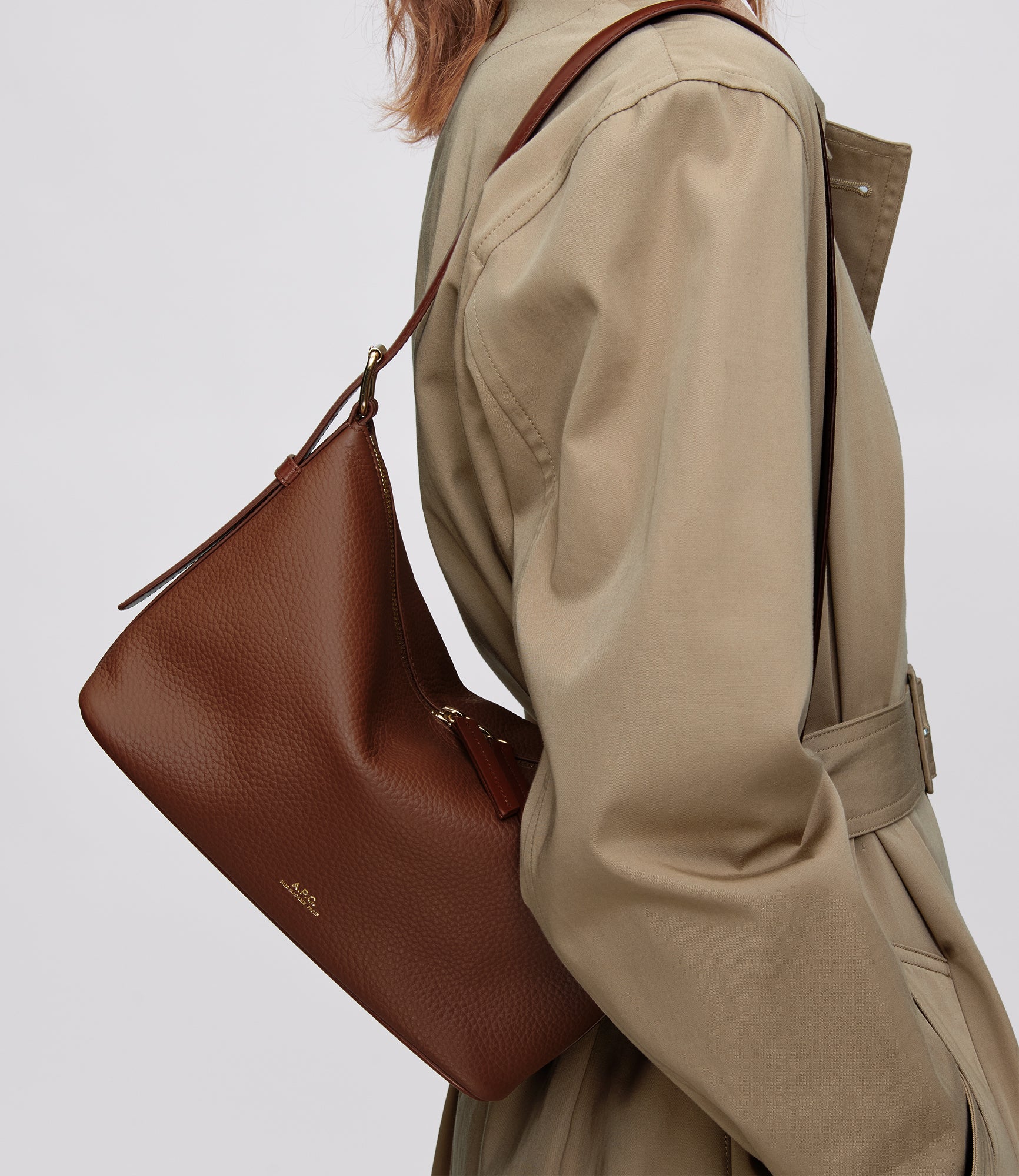 トートバッグ A.P.C. Brown Leather Vera Shoulder Bag A.P.C. Brown Vera Shoulder Bag A.P.C.