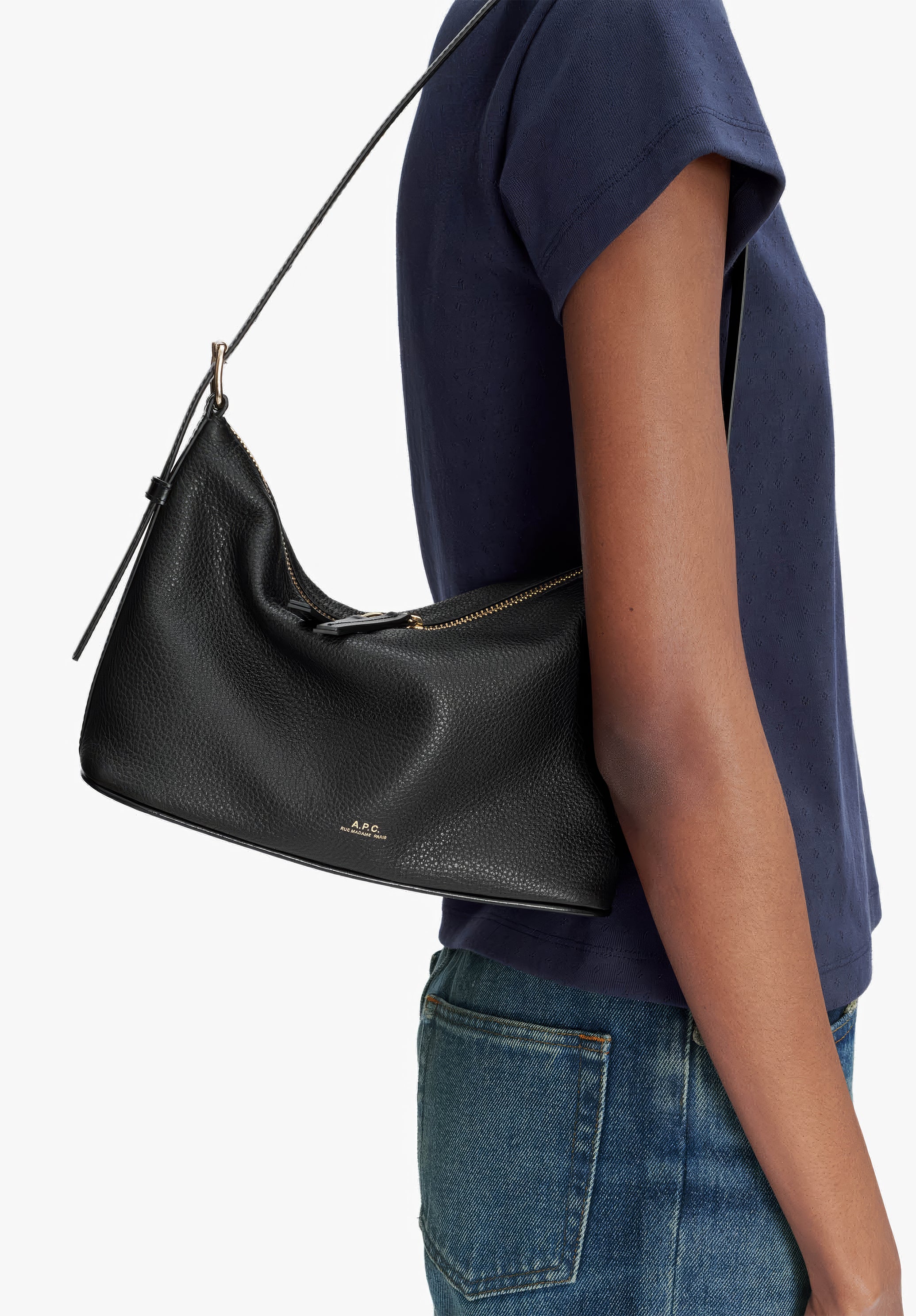 Vera Shoulder bag | Grained leather and smooth leather | A.P.C.