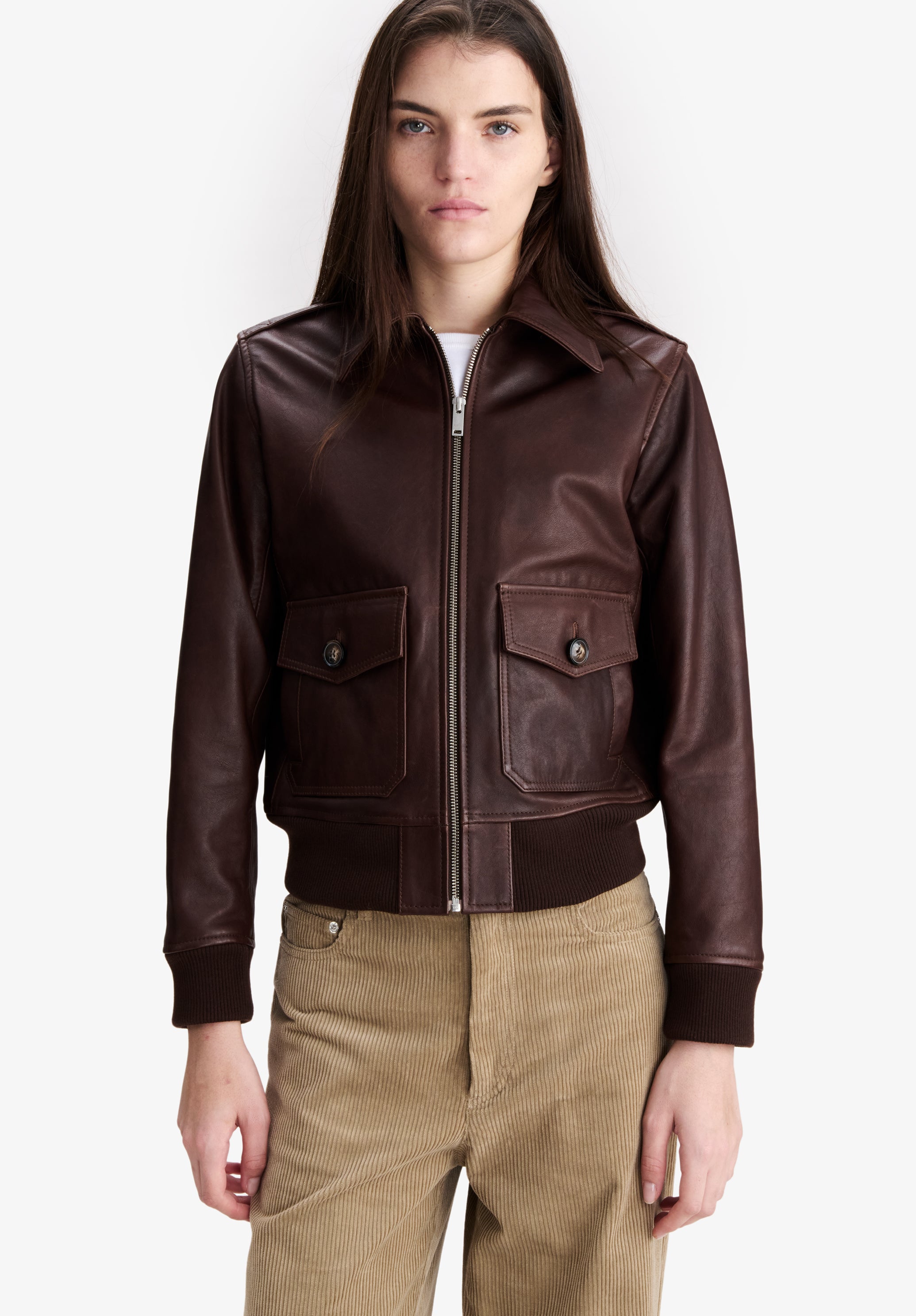 A.P.C. | Short Leather Jacket | Jackets