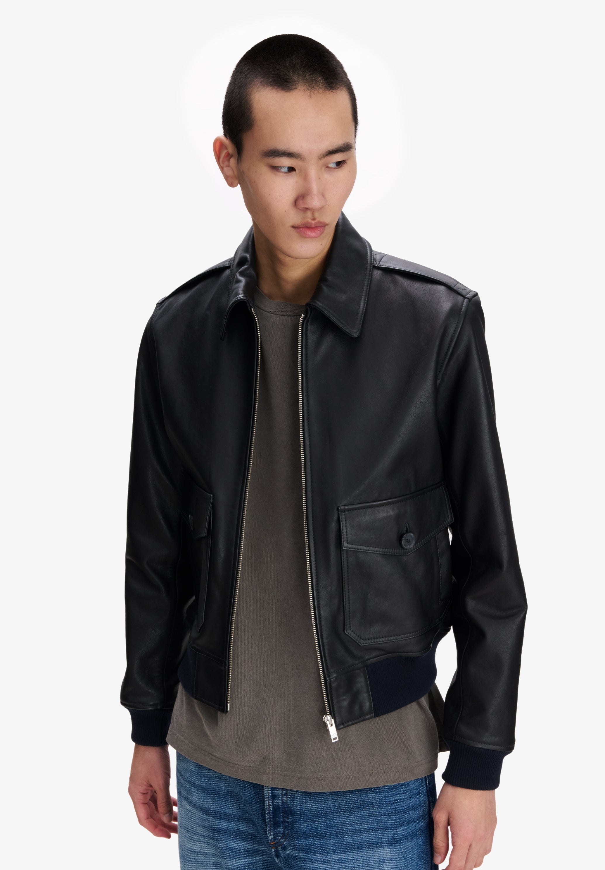 ジャケット・アウター a.p.c. leather zip jacket made in france A.P.C. Gael Jacket | Men's Jackets