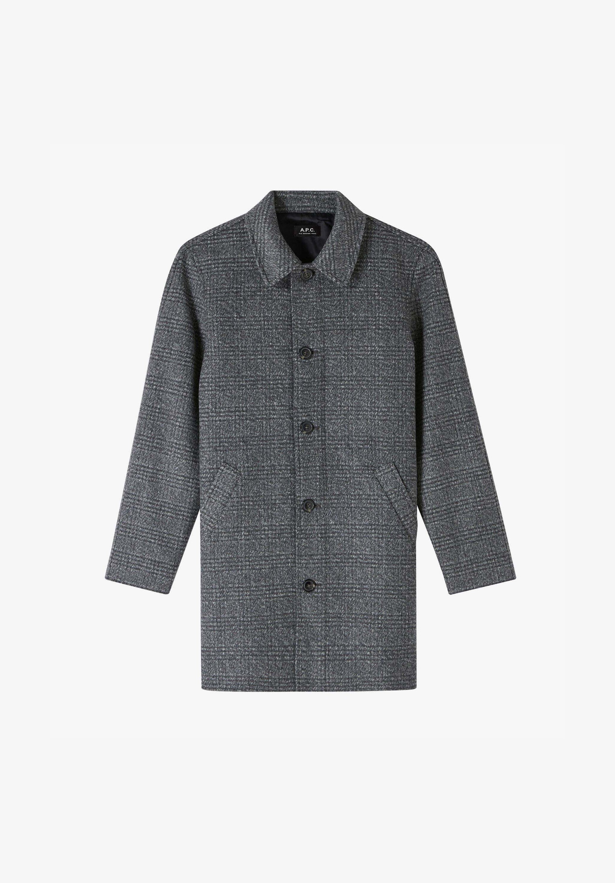 New Pete raincoat | Recycled wool with faded check print | A.P.C.