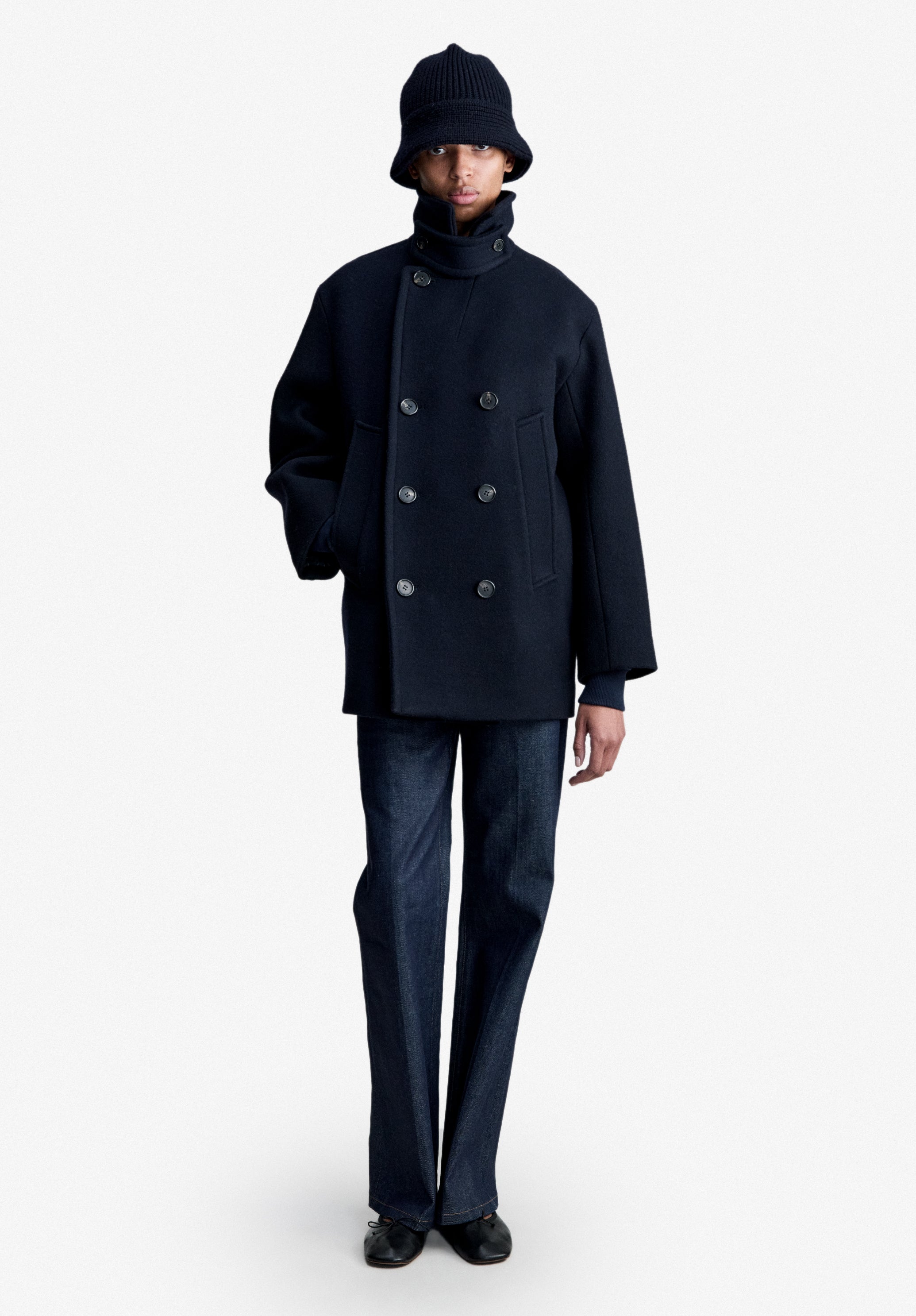Recycled wool pea coat | Outerwear | A.P.C. Ready-to-Wear