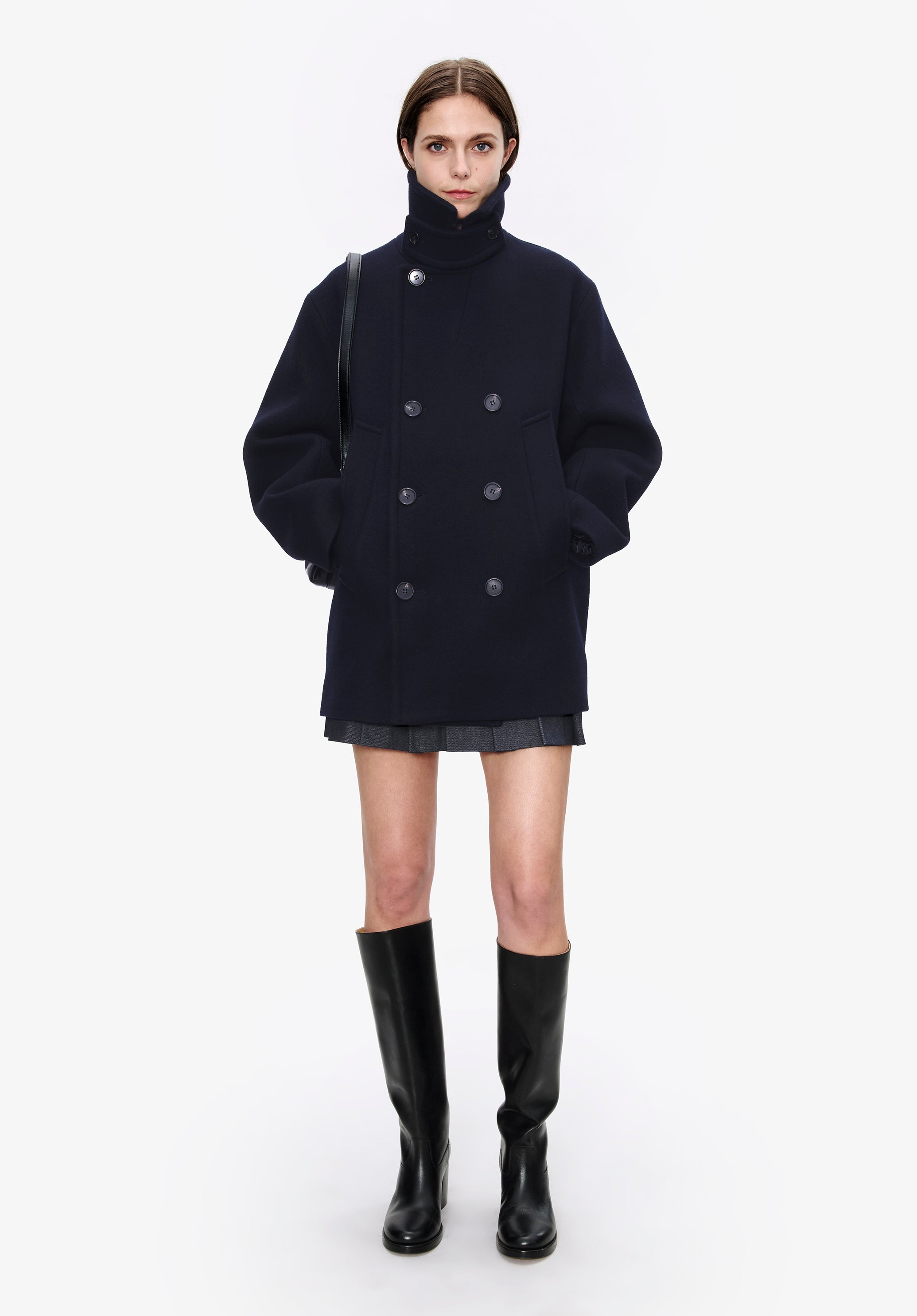 Recycled wool pea coat | Outerwear | A.P.C. Ready-to-Wear