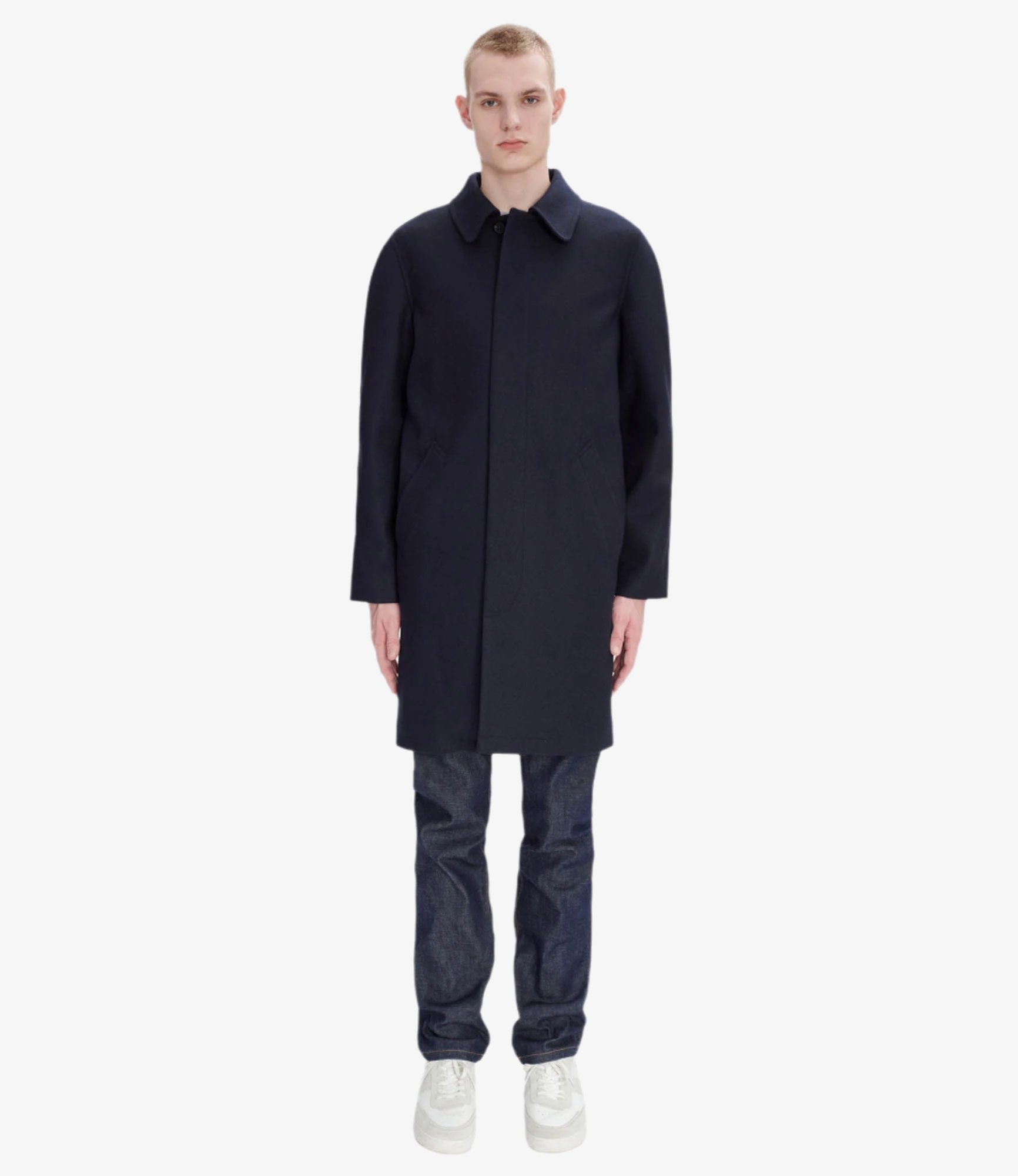 A.P.C. ウールコート（保護カバー付き） Auster raincoat - Permanent - Near black - Italian wool - A.P.C.